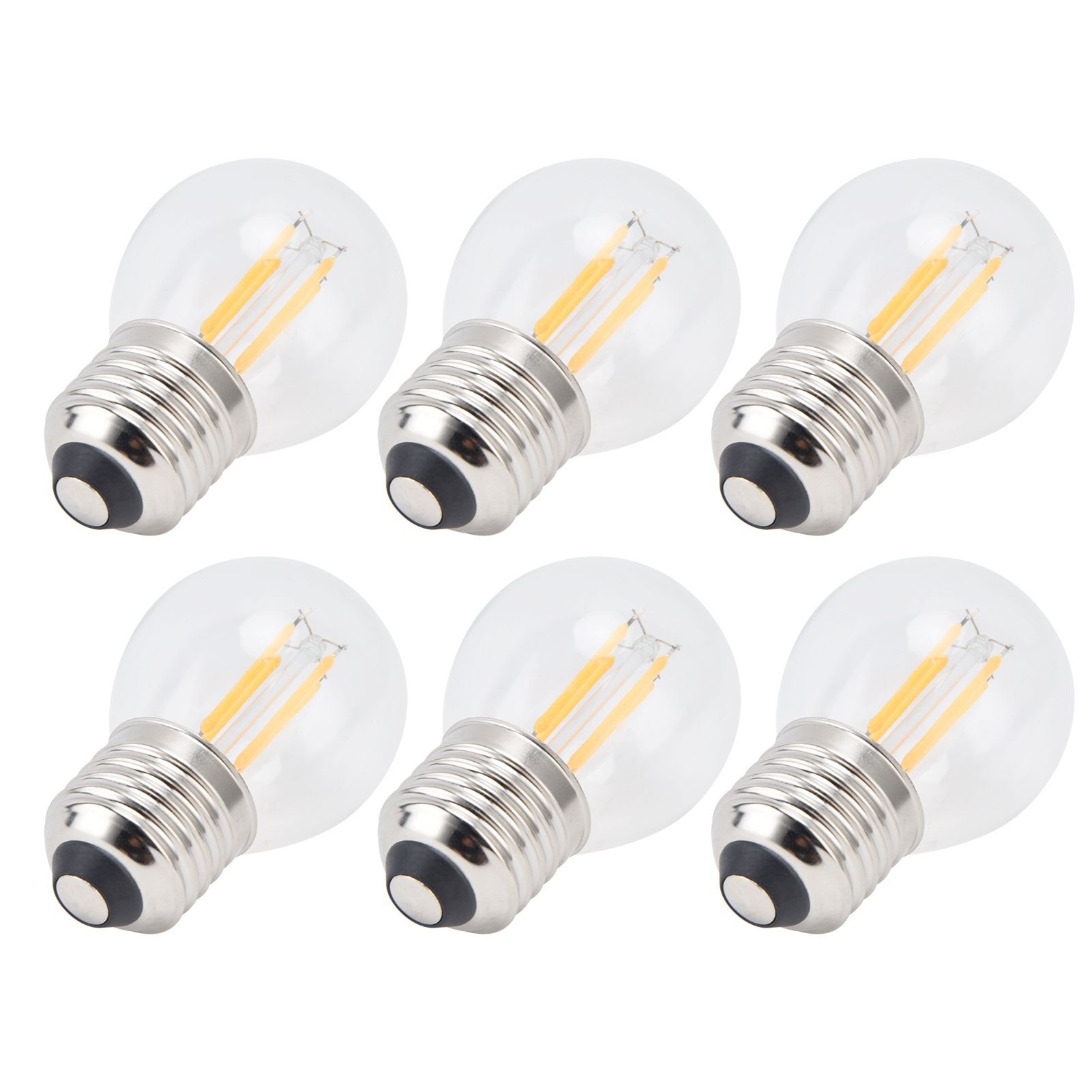 6PCS G45 E27 LED Light Bulb Transparent Glass Bulb Vintage Filament Lamp Warm Light 6W 220V - Image 8