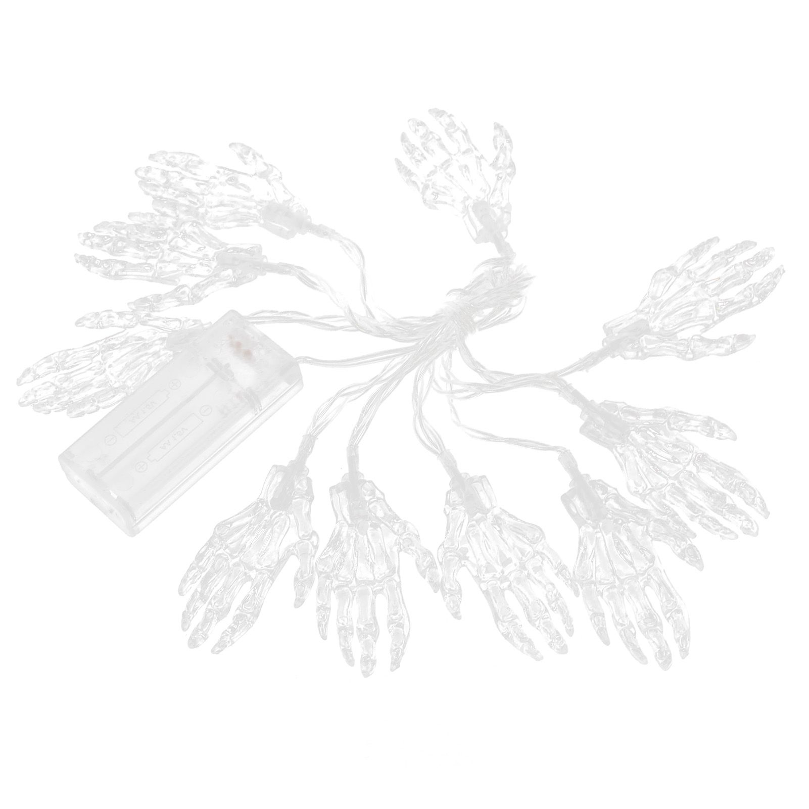 10 Pcs Halloween Skeleton Hand Lights String Battery Powered LED Halloween Spooky String Lights for Decorations - Image 8