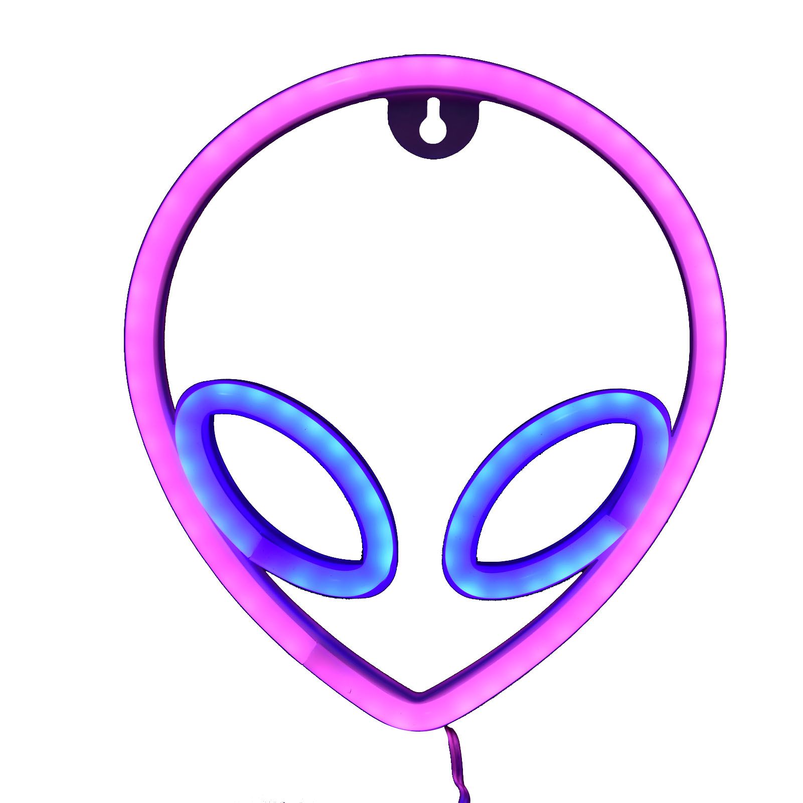Alien Neon Sign Decorative Neon Light Night Lamp for Bedroom Children's Room Bar Decor USB Or Battery Powered(Blue Eye Pink Face ) - Image 1