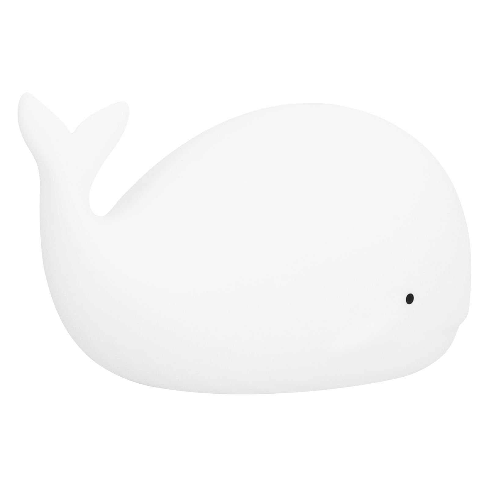 Silicone Night Light USB Charging Cute Whale Shaped Tap Lamp with 3 Lighting Modes 3H Timing Function White - Image 2