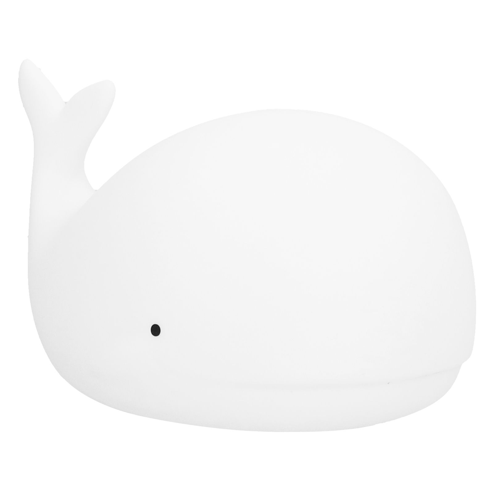 Silicone Night Light USB Charging Cute Whale Shaped Tap Lamp with 3 Lighting Modes 3H Timing Function White - Image 3