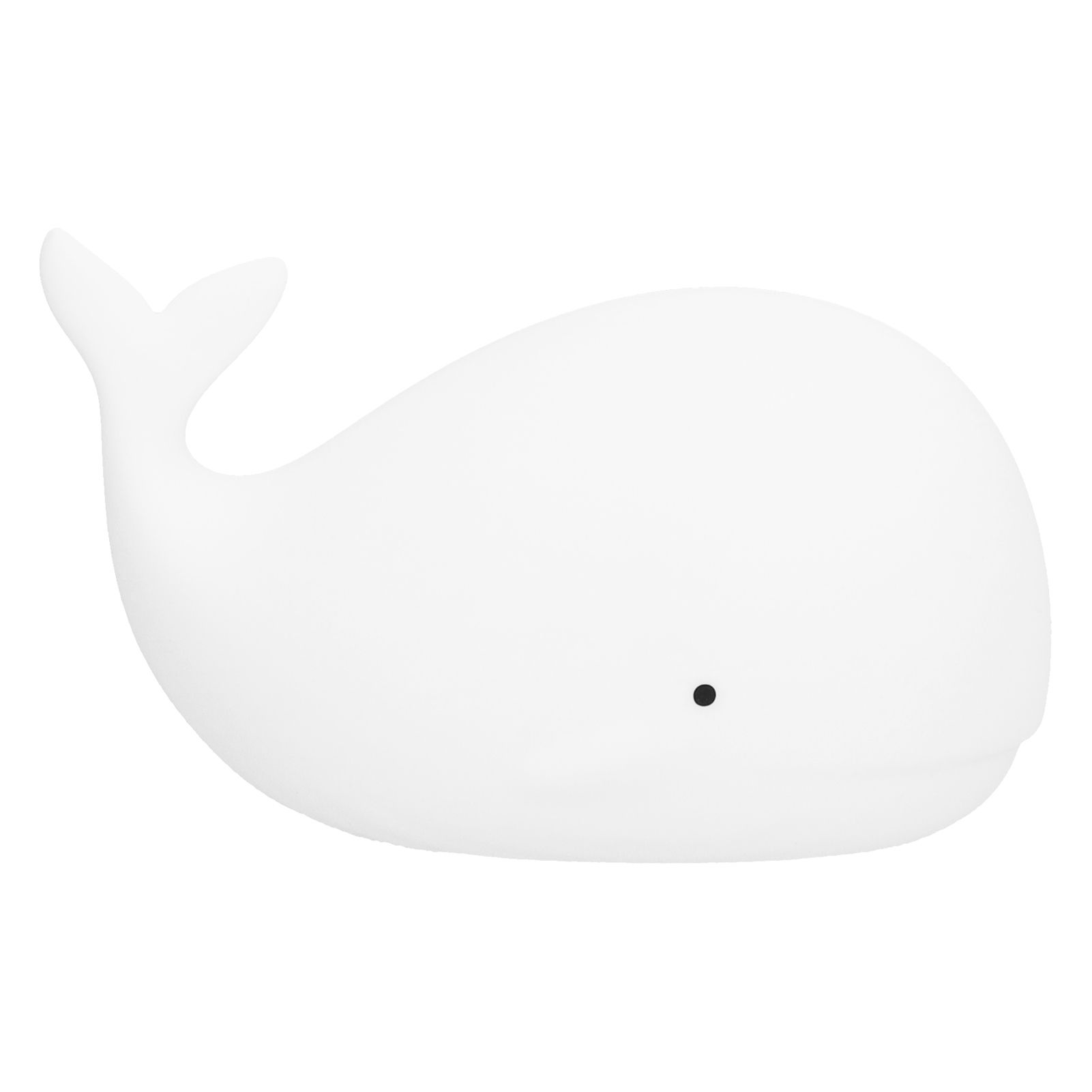 Silicone Night Light USB Charging Cute Whale Shaped Tap Lamp with 3 Lighting Modes 3H Timing Function White - Image 4