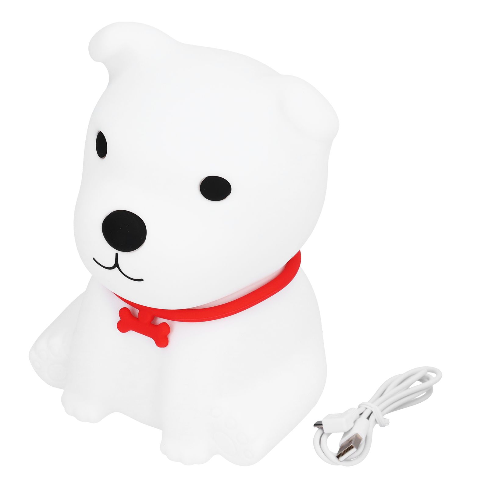 Cute Dog Shaped Silicone Lamp Kids Night Light Portable Bedside Light for Baby Sleeping Nursery USB Charging - Image 1