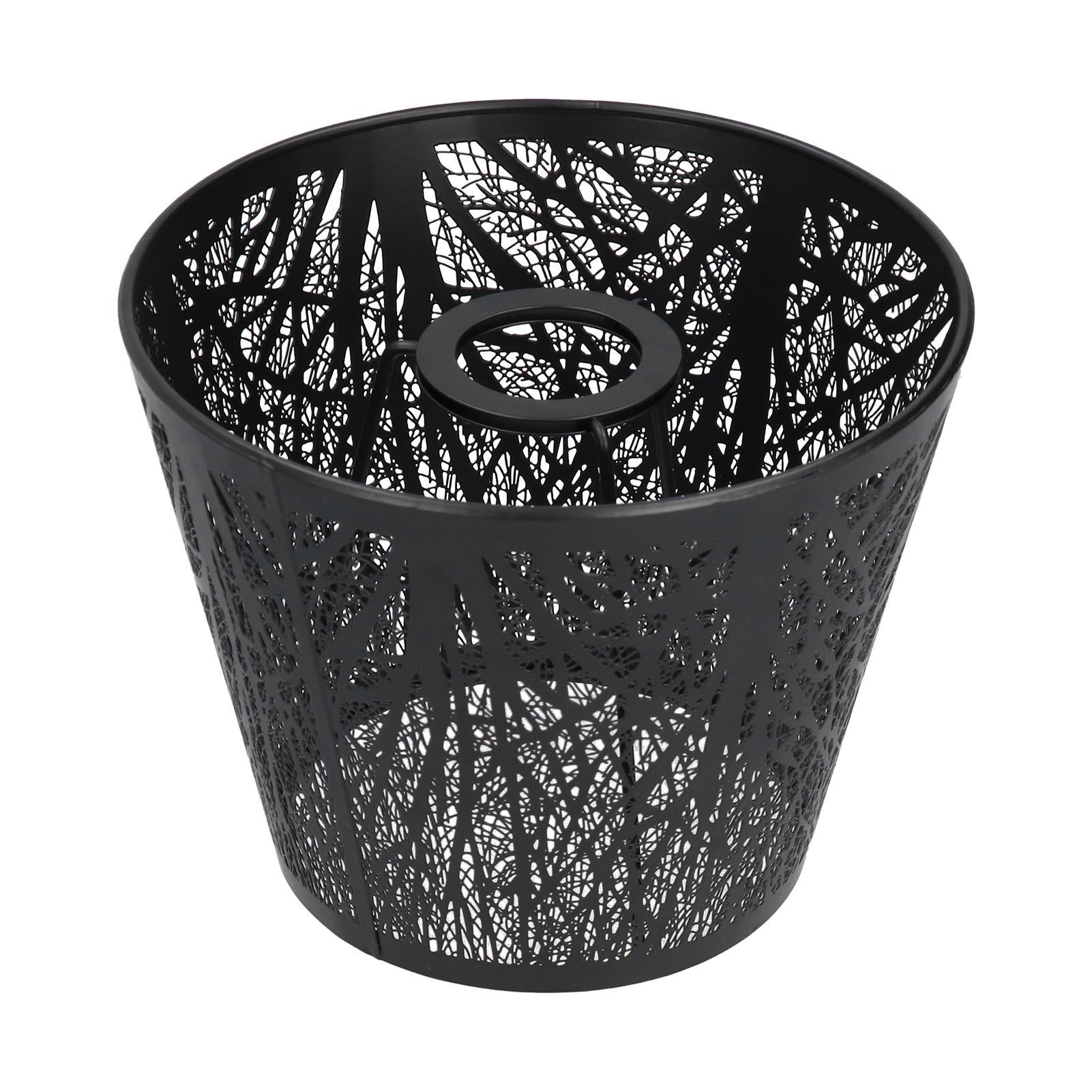 Wrought Iron Lampshade Carved Forest Tree Shaped E27 Mini Lamp Shade for Table Lamp Bedroom Bedside DecorBlack - Image 4