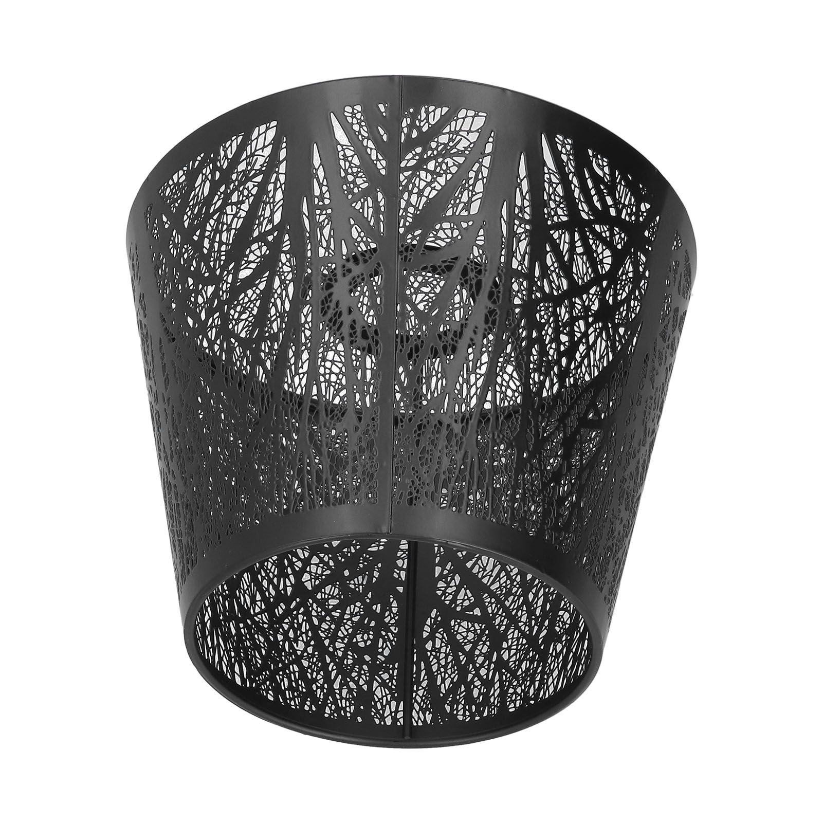 Wrought Iron Lampshade Carved Forest Tree Shaped E27 Mini Lamp Shade for Table Lamp Bedroom Bedside DecorBlack - Image 6