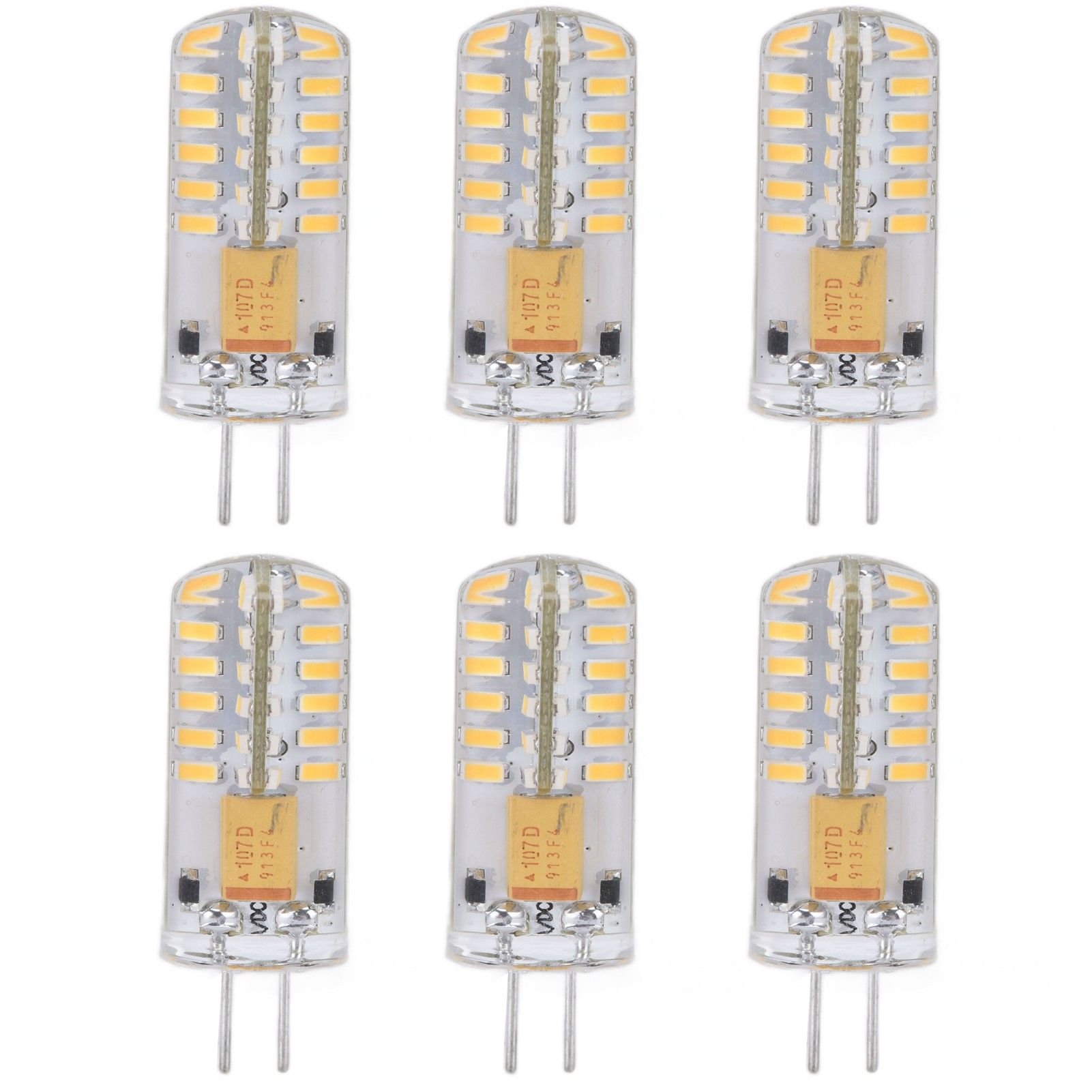 6Pcs LED Bulb Easy Install Light Transmission Uniform Light Output Color Bulb for Party Home 12VWarm White - Image 1