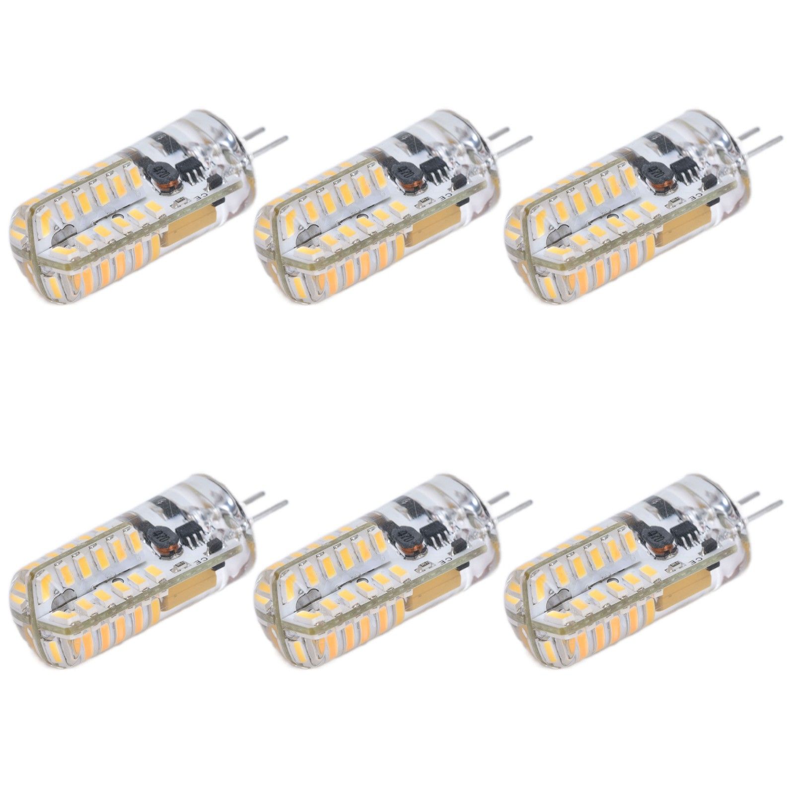 6Pcs LED Bulb Easy Install Light Transmission Uniform Light Output Color Bulb for Party Home 12VWarm White - Image 2
