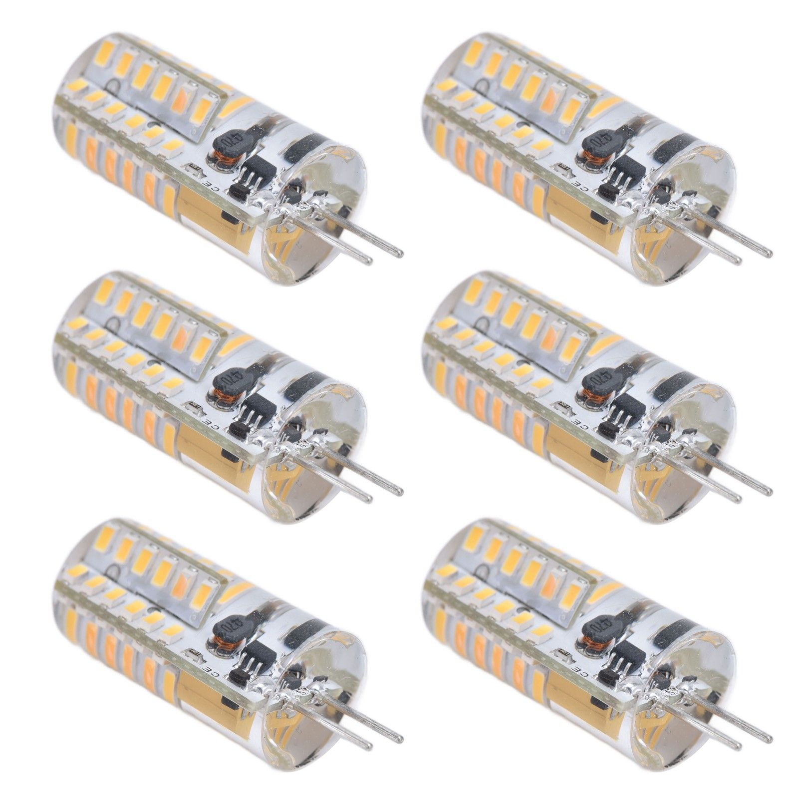 6Pcs LED Bulb Easy Install Light Transmission Uniform Light Output Color Bulb for Party Home 12VWarm White - Image 3