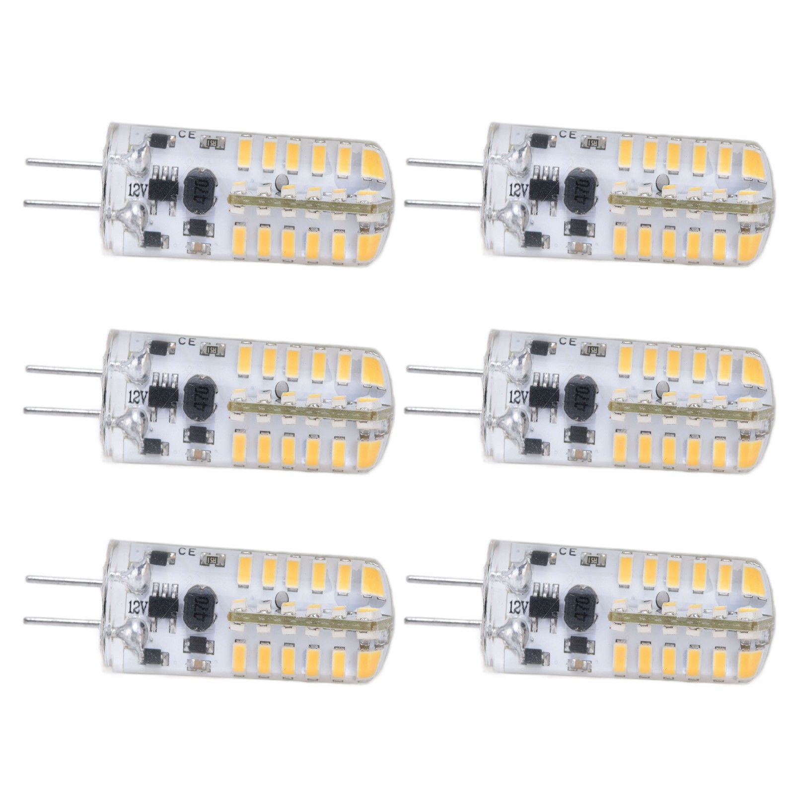 6Pcs LED Bulb Easy Install Light Transmission Uniform Light Output Color Bulb for Party Home 12VWarm White - Image 5