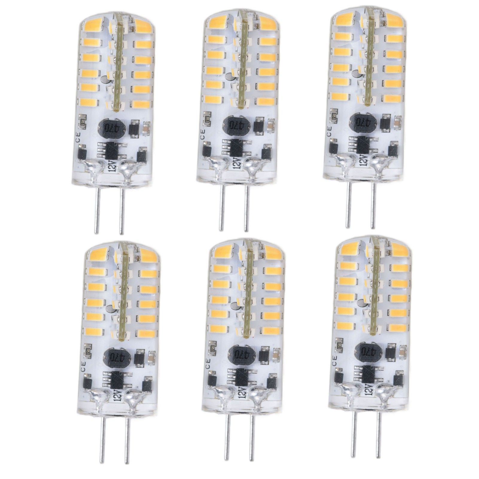 6Pcs LED Bulb Easy Install Light Transmission Uniform Light Output Color Bulb for Party Home 12VWarm White - Image 6