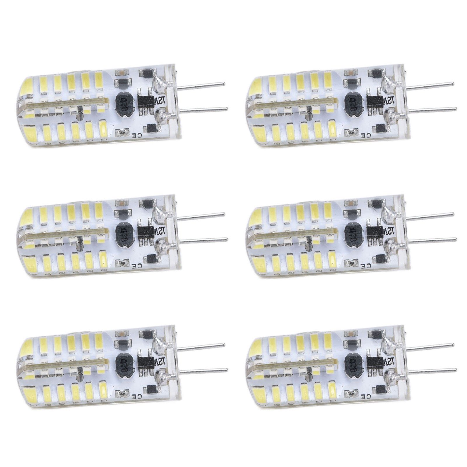 6Pcs LED Bulb Easy Install Light Transmission Uniform Light Output Color Bulb for Party Home 12VPure White - Image 5