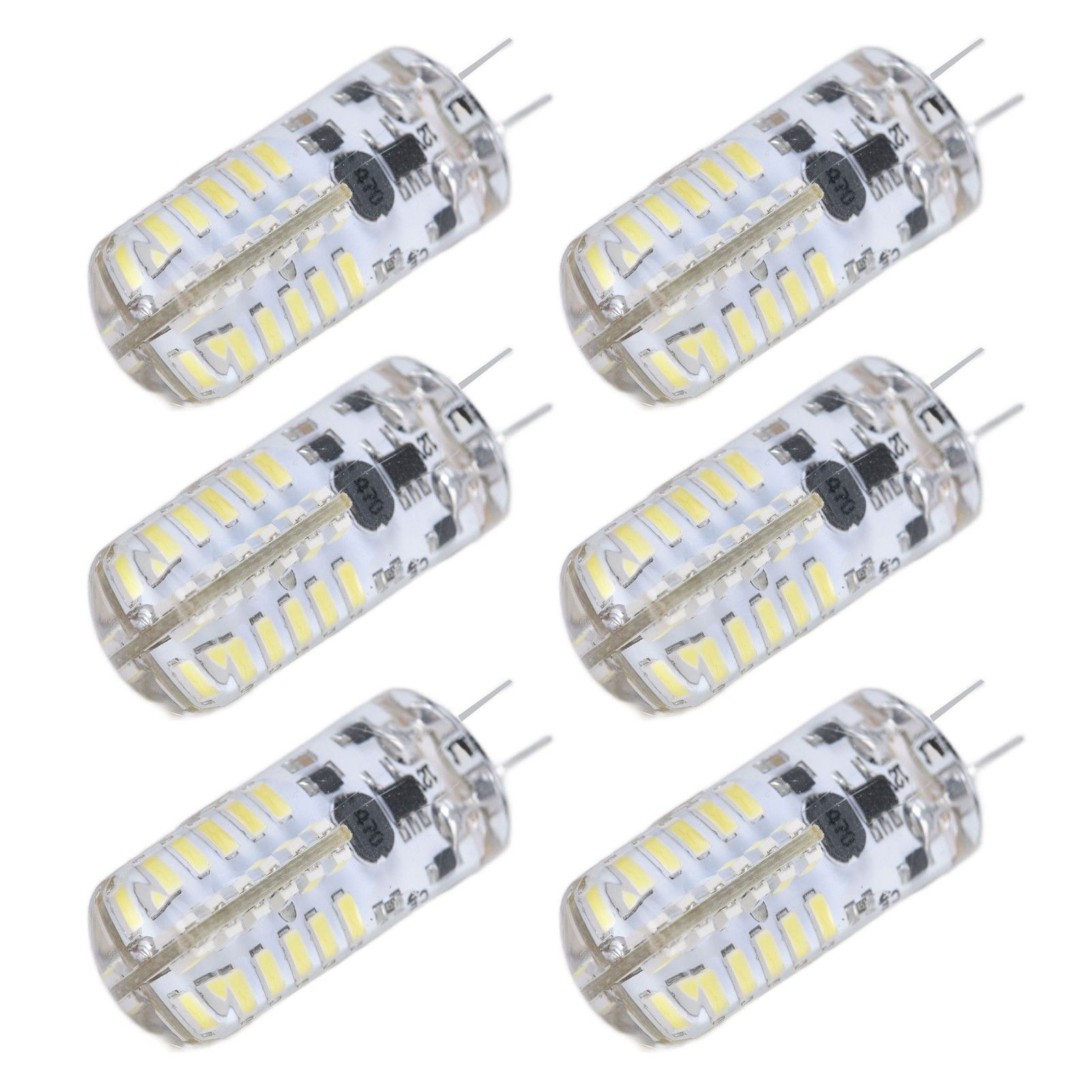 6Pcs LED Bulb Easy Install Light Transmission Uniform Light Output Color Bulb for Party Home 12VPure White - Image 6