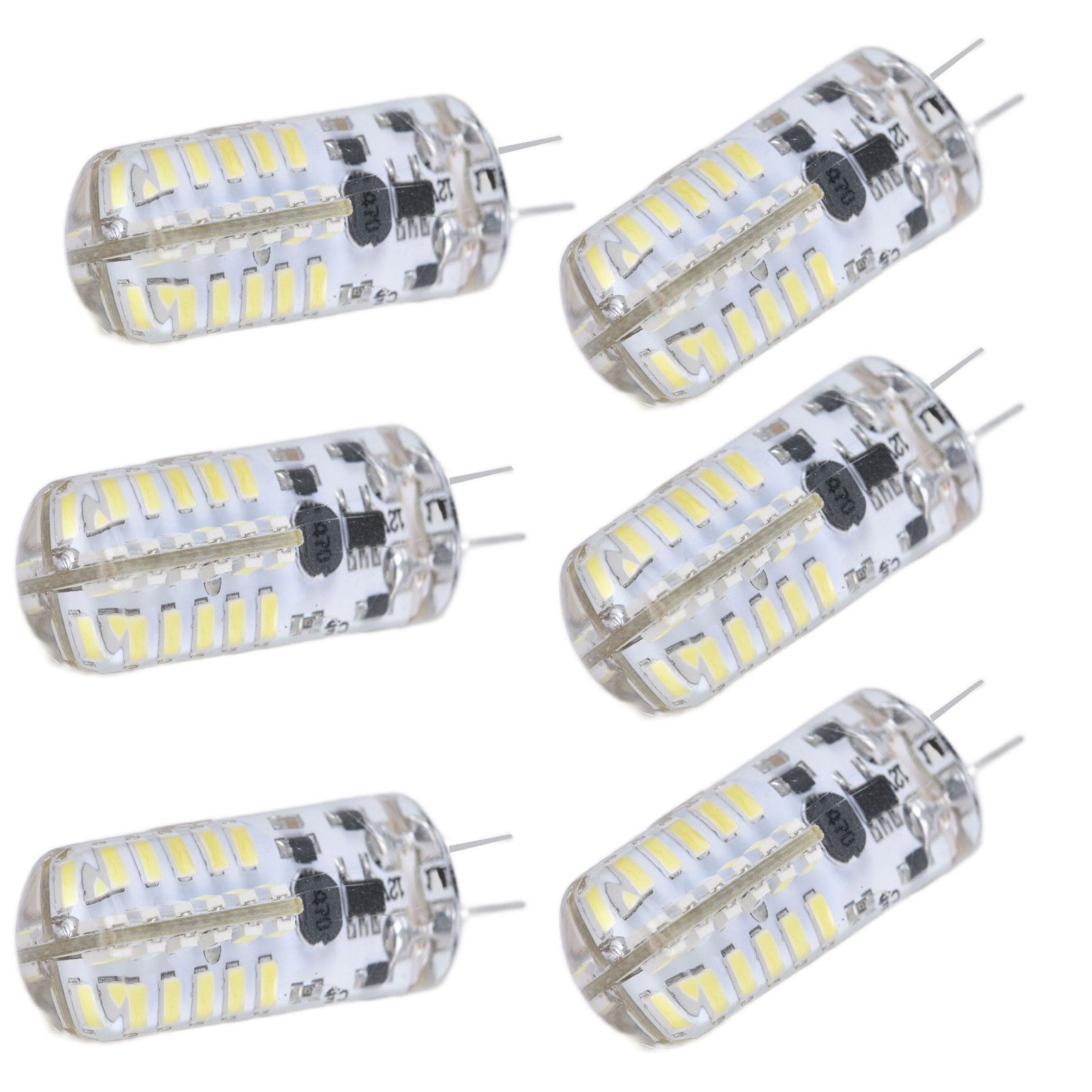 6Pcs LED Bulb Easy Install Light Transmission Uniform Light Output Color Bulb for Party Home 12VPure White - Image 7