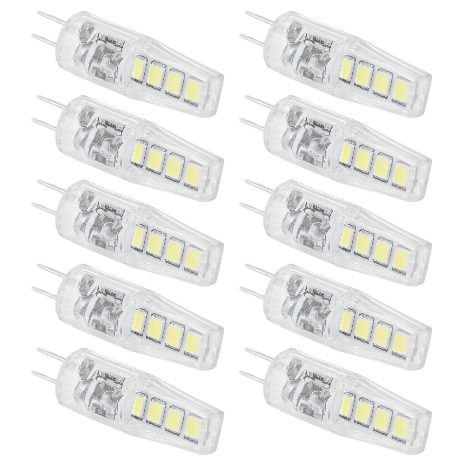 10Pcs G4 8LED Light 2835 Lamp Chips 2W 360 Angle PC Lamp Bulb for Home Office 220VWhite Light - Image 2