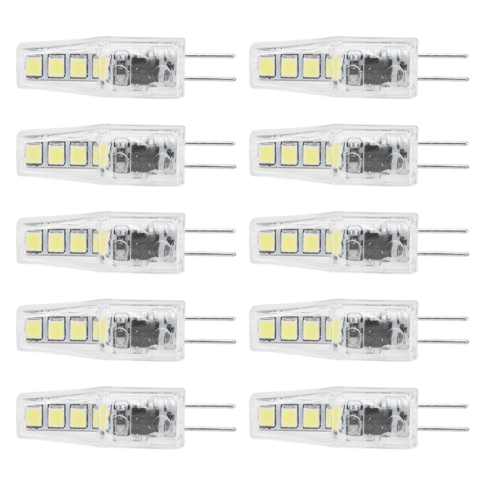 10Pcs G4 8LED Light 2835 Lamp Chips 2W 360 Angle PC Lamp Bulb for Home Office 220VWhite Light - Image 3