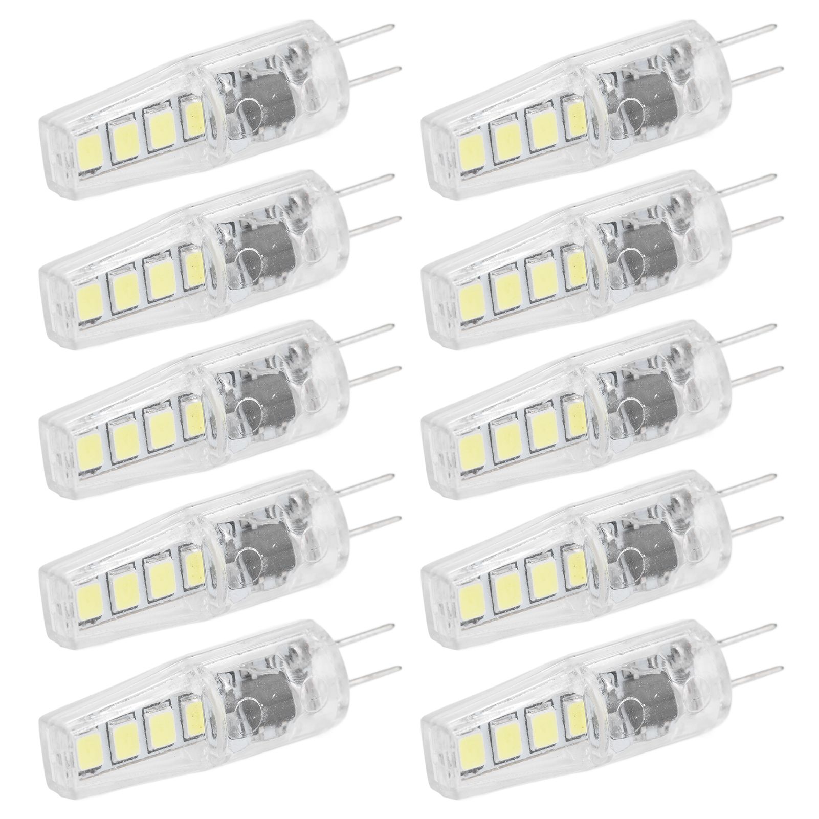 10Pcs G4 8LED Light 2835 Lamp Chips 2W 360 Angle PC Lamp Bulb for Home Office 220VWhite Light - Image 4