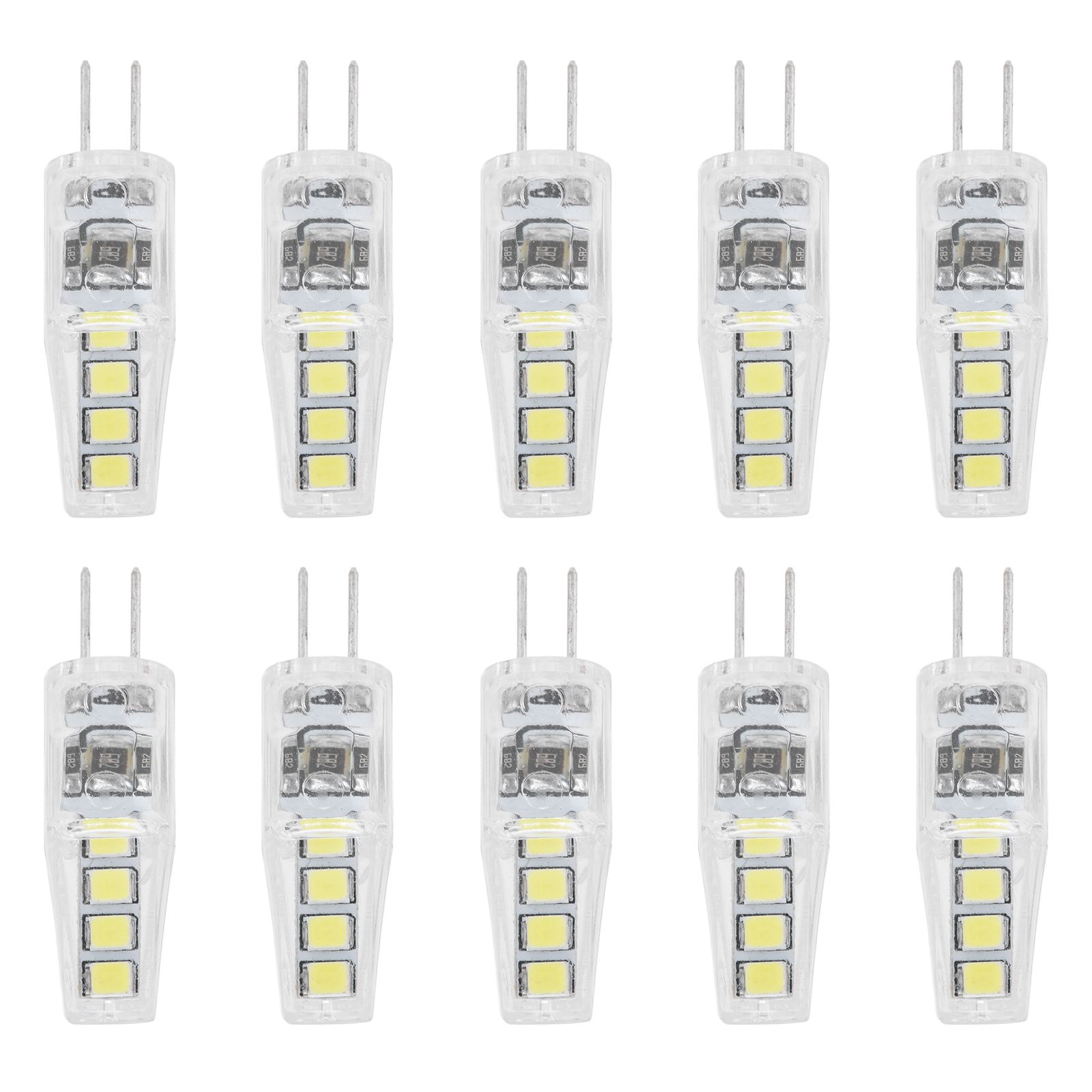 10Pcs G4 8LED Light 2835 Lamp Chips 2W 360 Angle PC Lamp Bulb for Home Office 220VWhite Light - Image 7