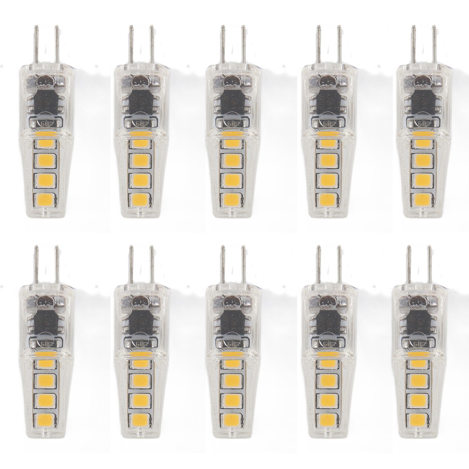 10Pcs G4 8LED Light 2835 Lamp Chips 2W 360 Angle PC Lamp Bulb for Home Office 220VWarm Light - Image 5
