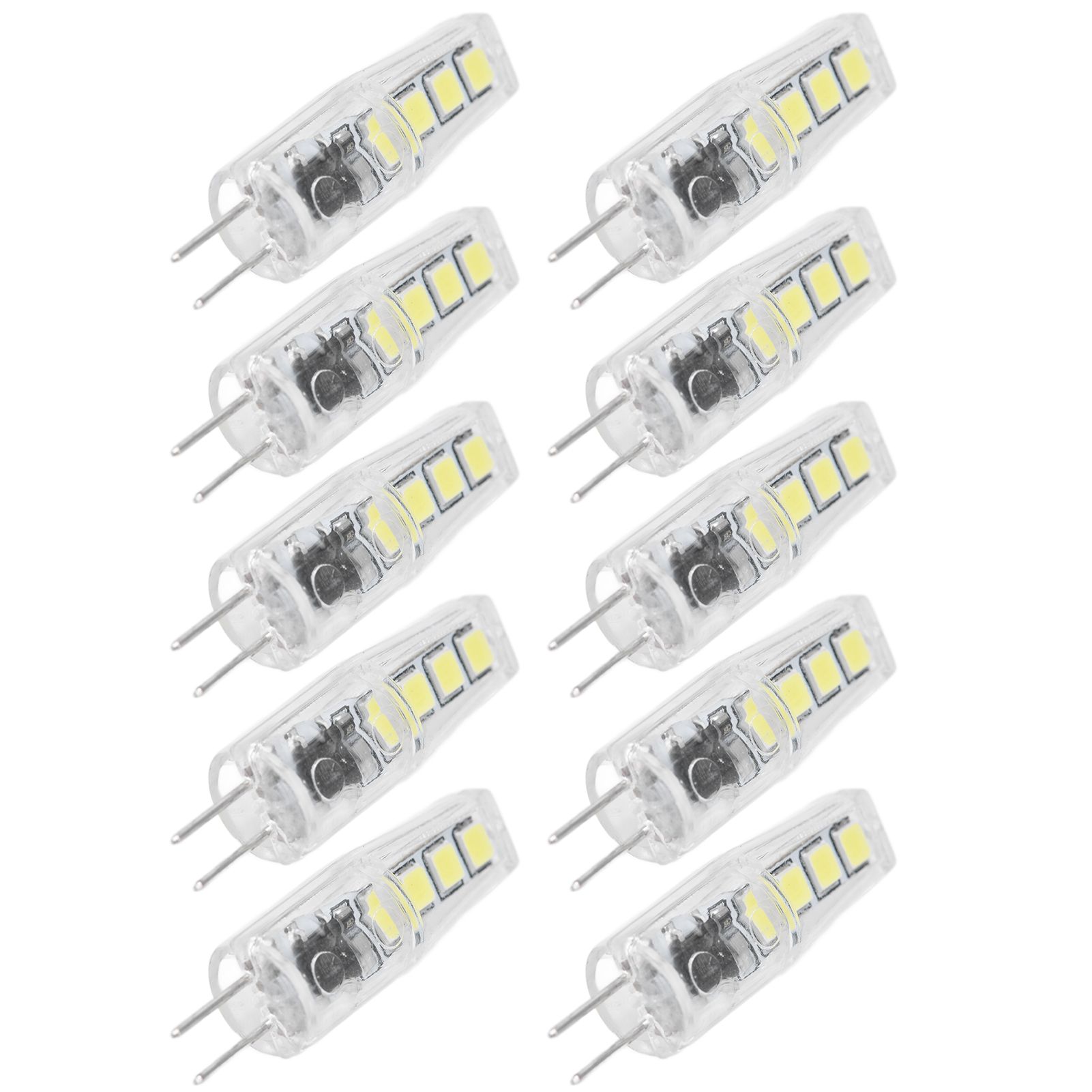 10Pcs G4 8LED Light 2835 Lamp Chips 2W 360 Angle PC Lamp Bulb for Home Office 220VWarm Light - Image 6