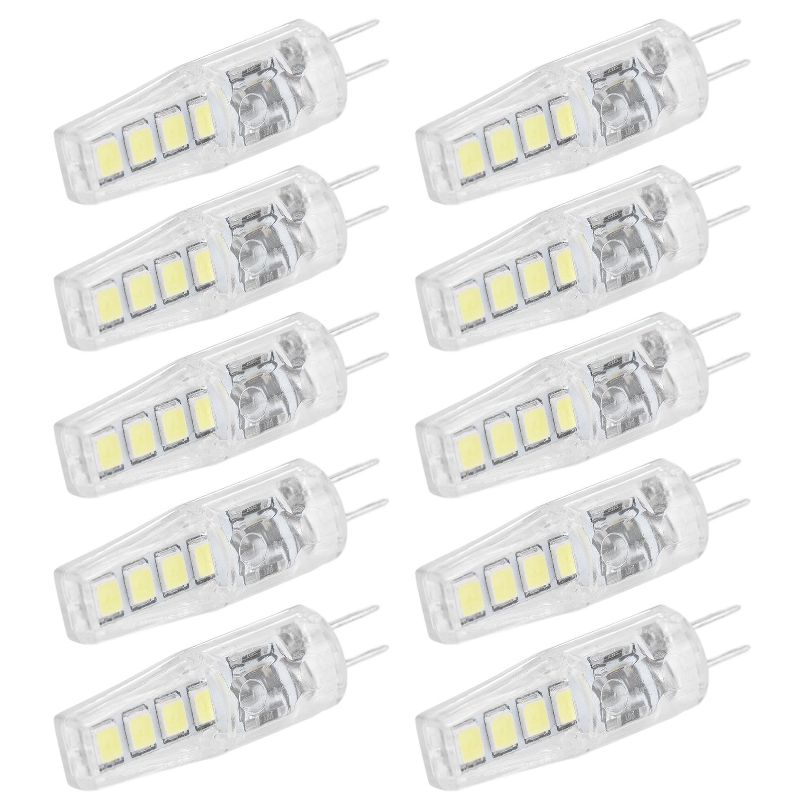 10Pcs G4 8LED Light 2835 Lamp Chips 2W 360 Angle PC Lamp Bulb for Home Office 220VWarm Light - Image 8