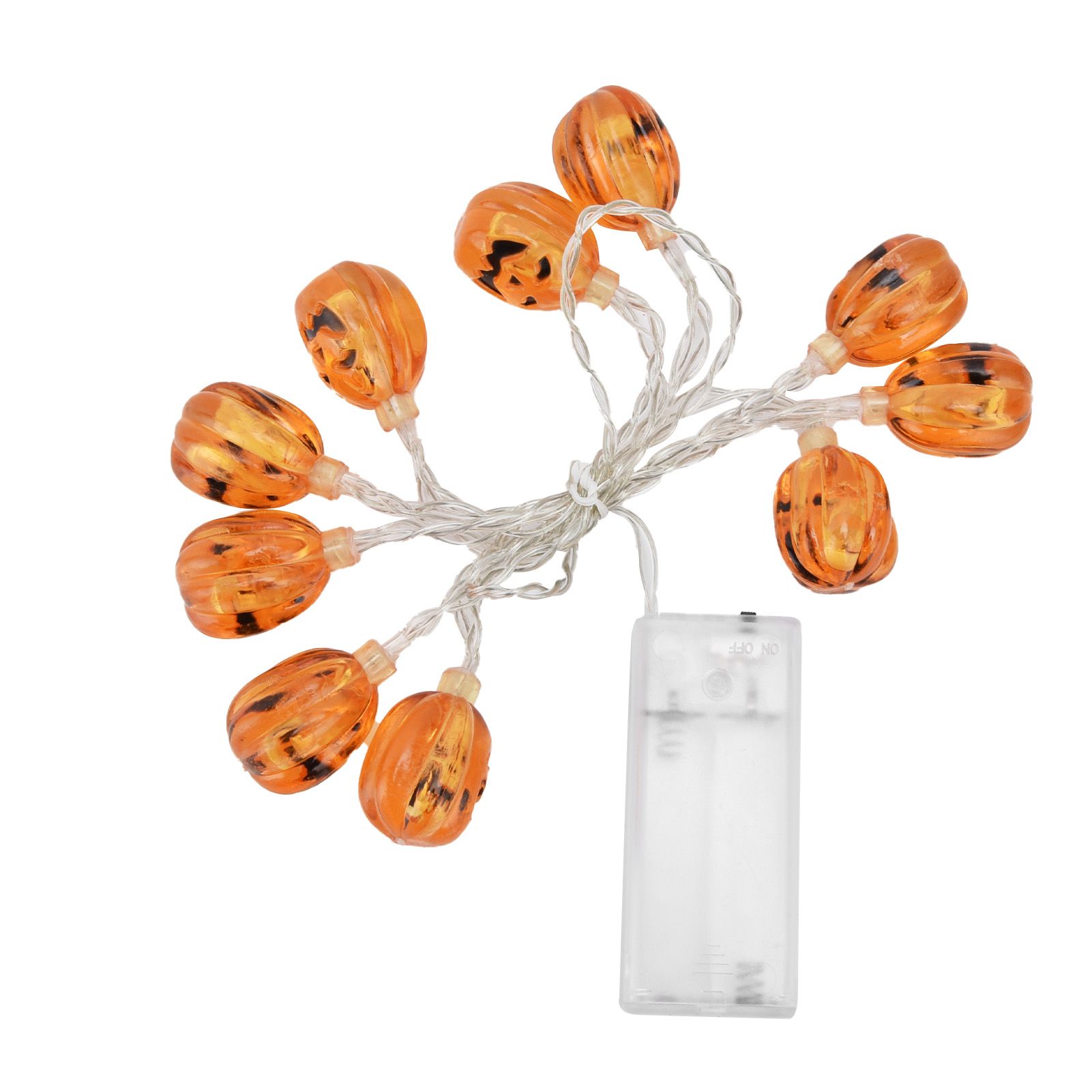 10LED Pumpkin String Lights Battery Operated Halloween Decorative Lamp for Home Yard Festival Party - Image 1