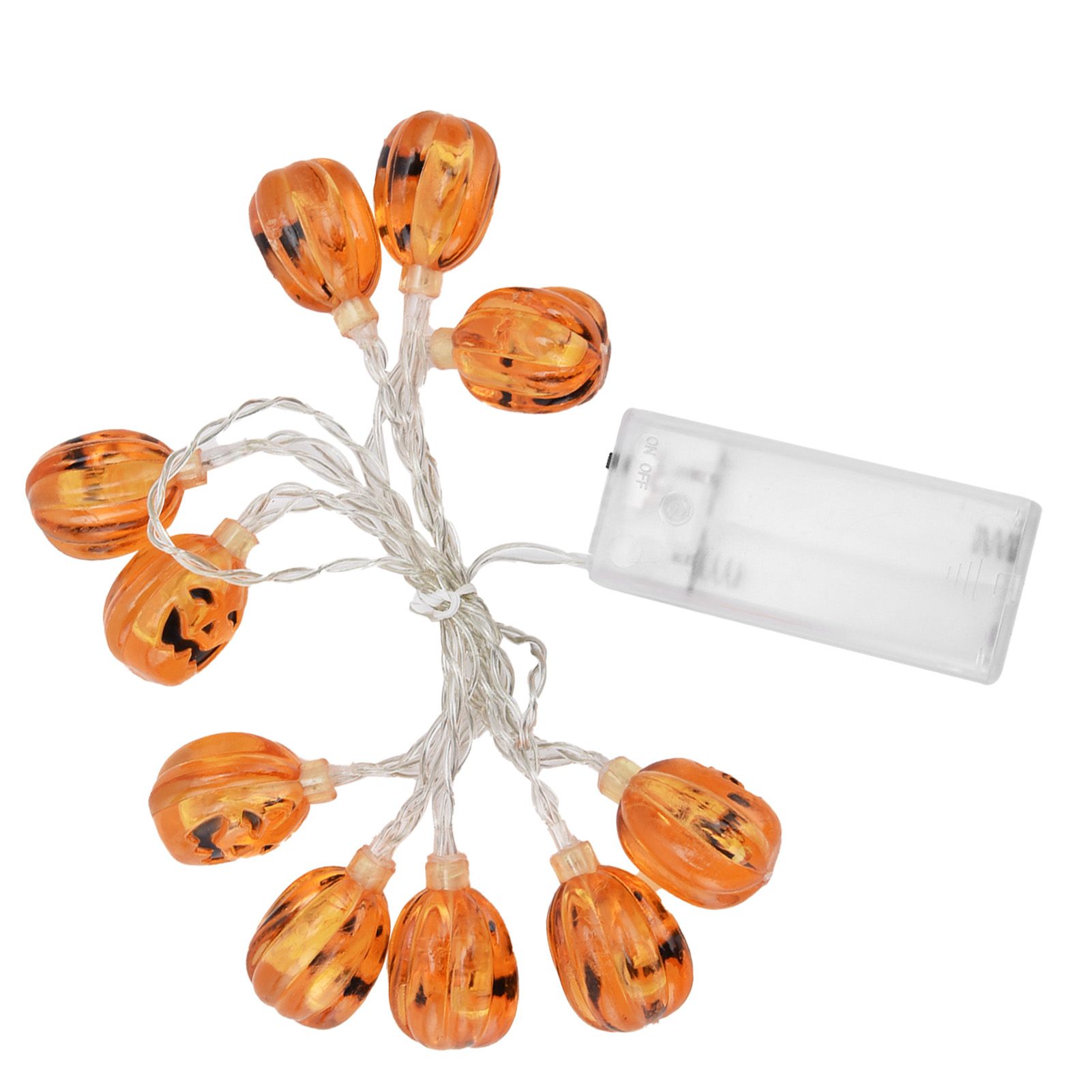 10LED Pumpkin String Lights Battery Operated Halloween Decorative Lamp for Home Yard Festival Party - Image 6