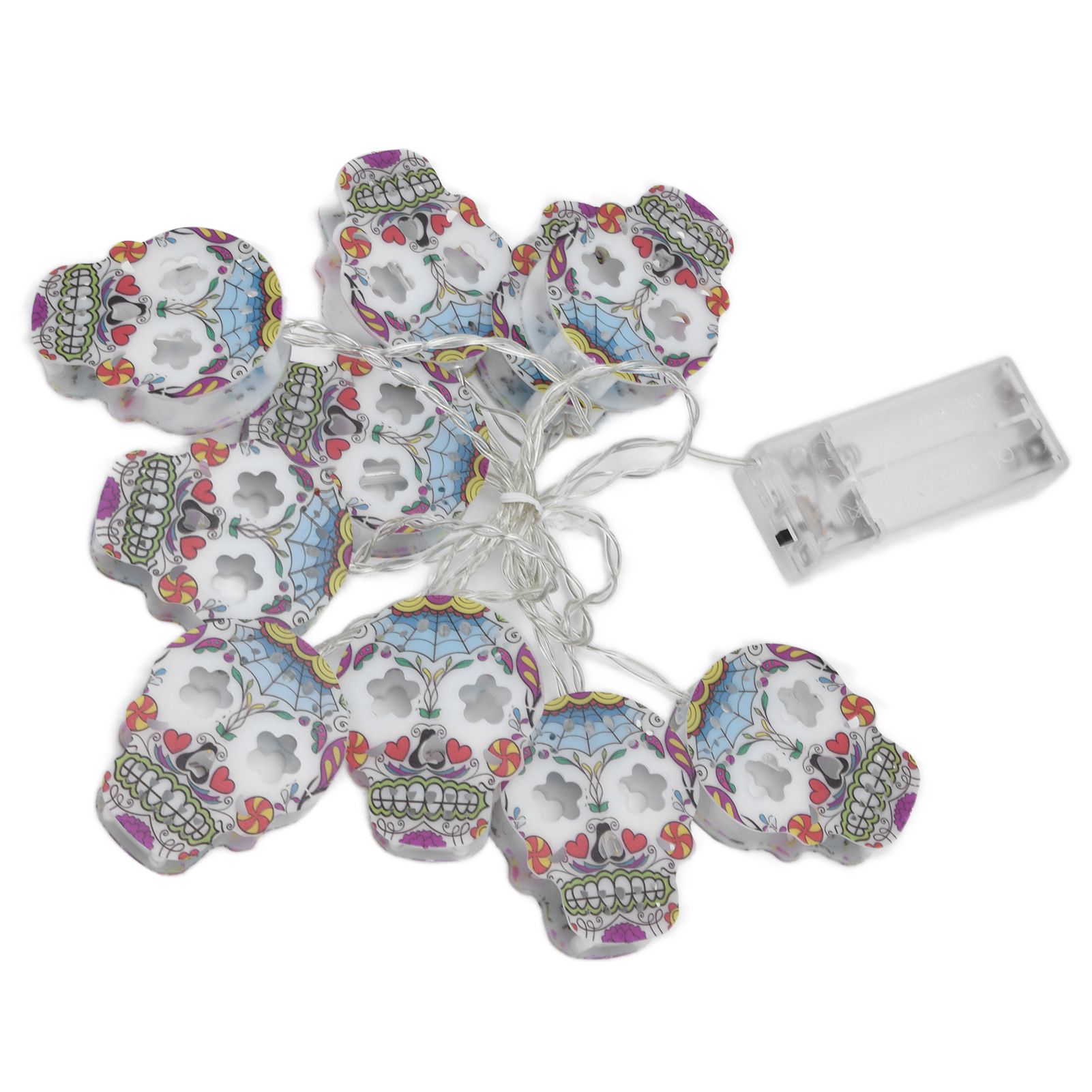 10LED Skull String Lights Halloween String Lights for Festival Party Holiday Decoration Battery Operated - Image 7