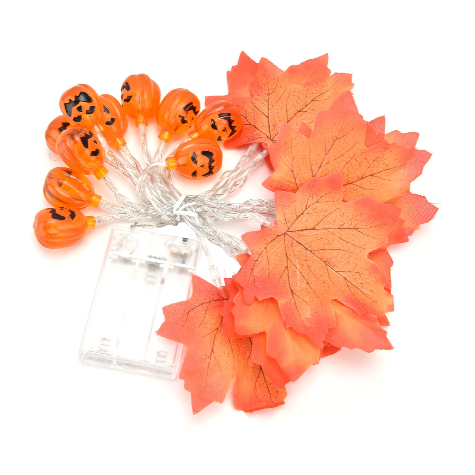 LED String Light Autumn Pumpkin Red Maple Leaves String Light with 20LEDs for Indoor Outdoor - Image 6