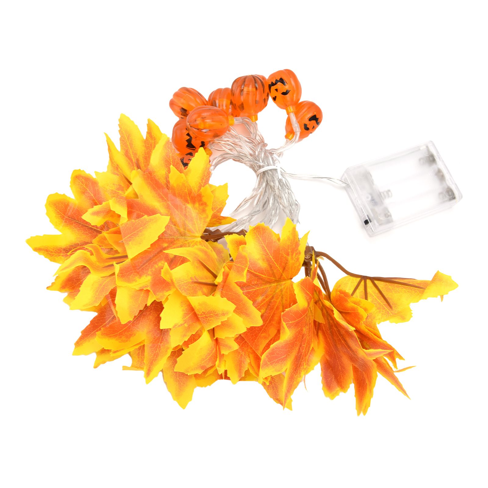 LED String Light Yellow Maple Leaves Pumpkin Grimace Design Ambient Light with 20LEDs for Halloween - Image 5