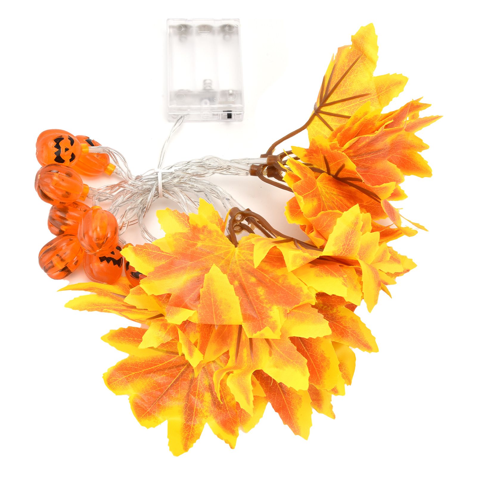 LED String Light Yellow Maple Leaves Pumpkin Grimace Design Ambient Light with 20LEDs for Halloween - Image 6
