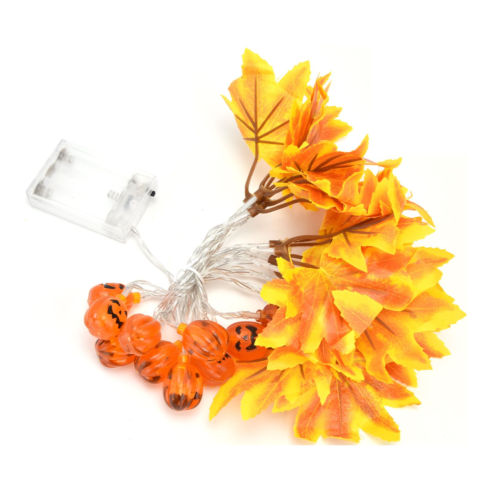 LED String Light Yellow Maple Leaves Pumpkin Grimace Design Ambient Light with 20LEDs for Halloween - Image 7
