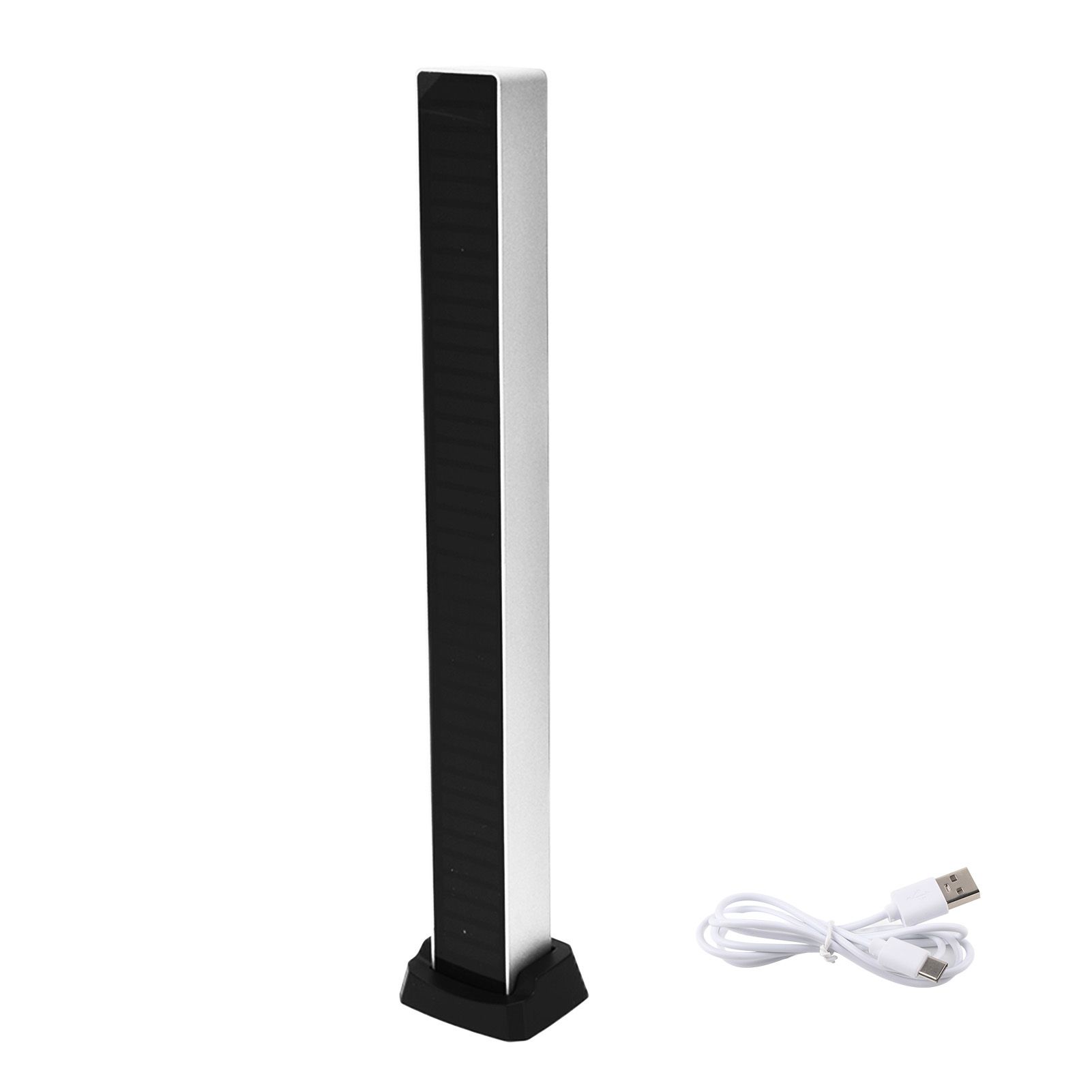 40LED RGB Rhythm Light Colorful USB Charging Light Bar Voice Control Light with Base for KTV Bar PartyWhite Shell - Image 1