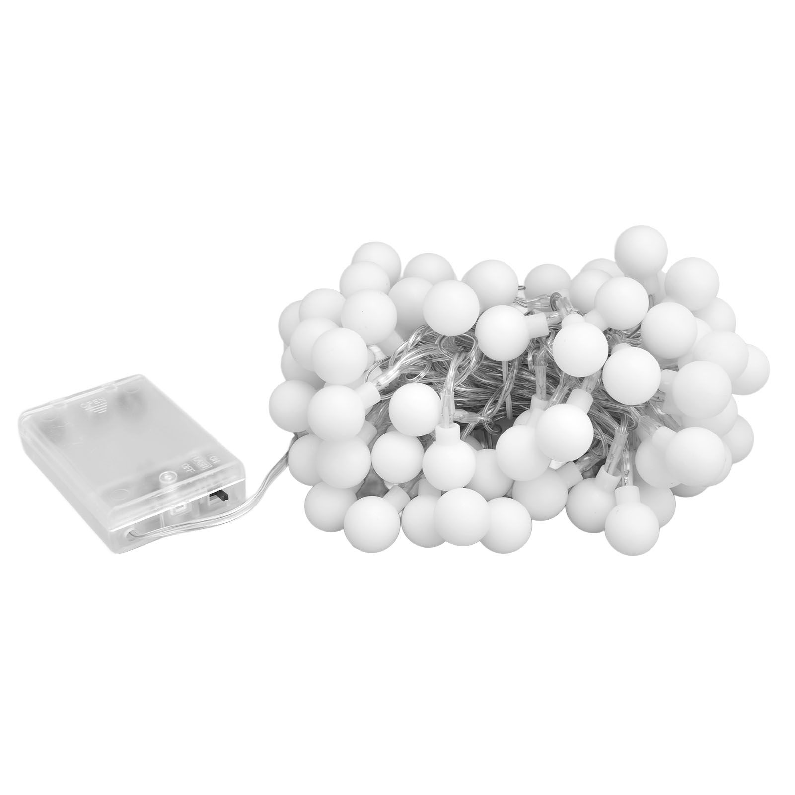 10m LED Artificial Pearl String Lamp 100LED Decorative Spherical String Light with 2 Lighting Modes - Image 1