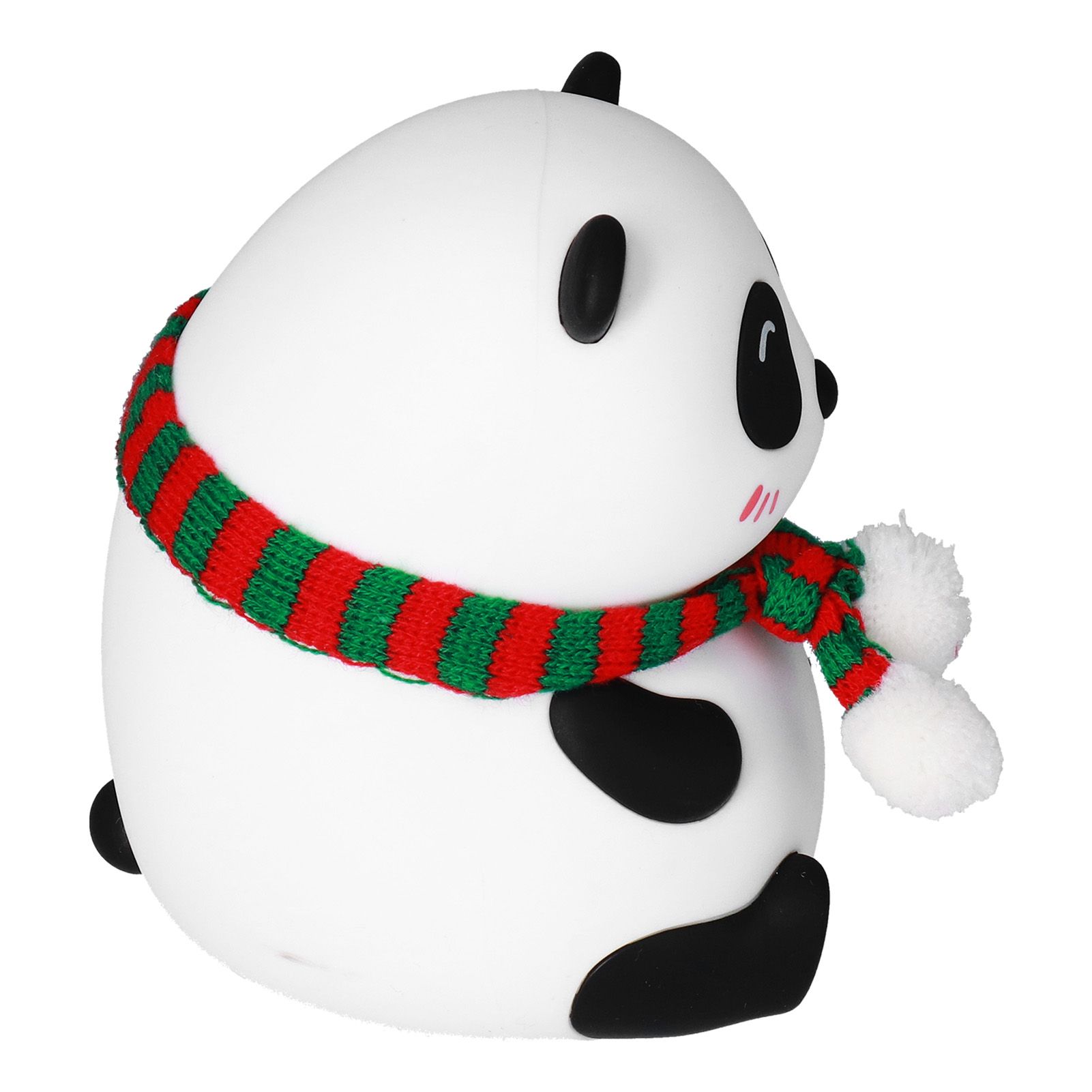 Panda Shape Tap Night Light with 7 Colors Changing USB Charging Silicone Lamp for Bedroom Children's RoomEyes Closed Pattern - Image 5