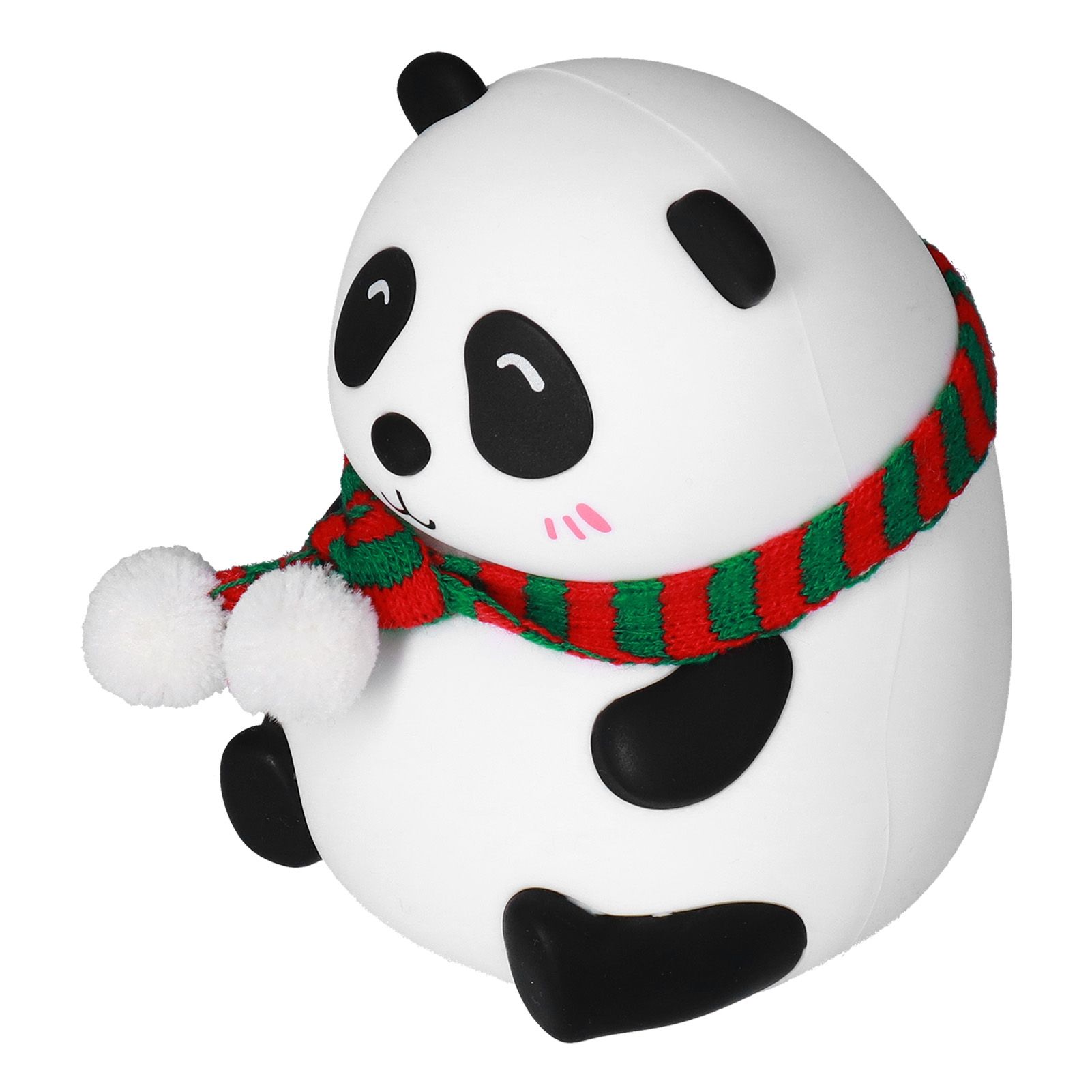 Panda Shape Tap Night Light with 7 Colors Changing USB Charging Silicone Lamp for Bedroom Children's RoomEyes Closed Pattern - Image 7