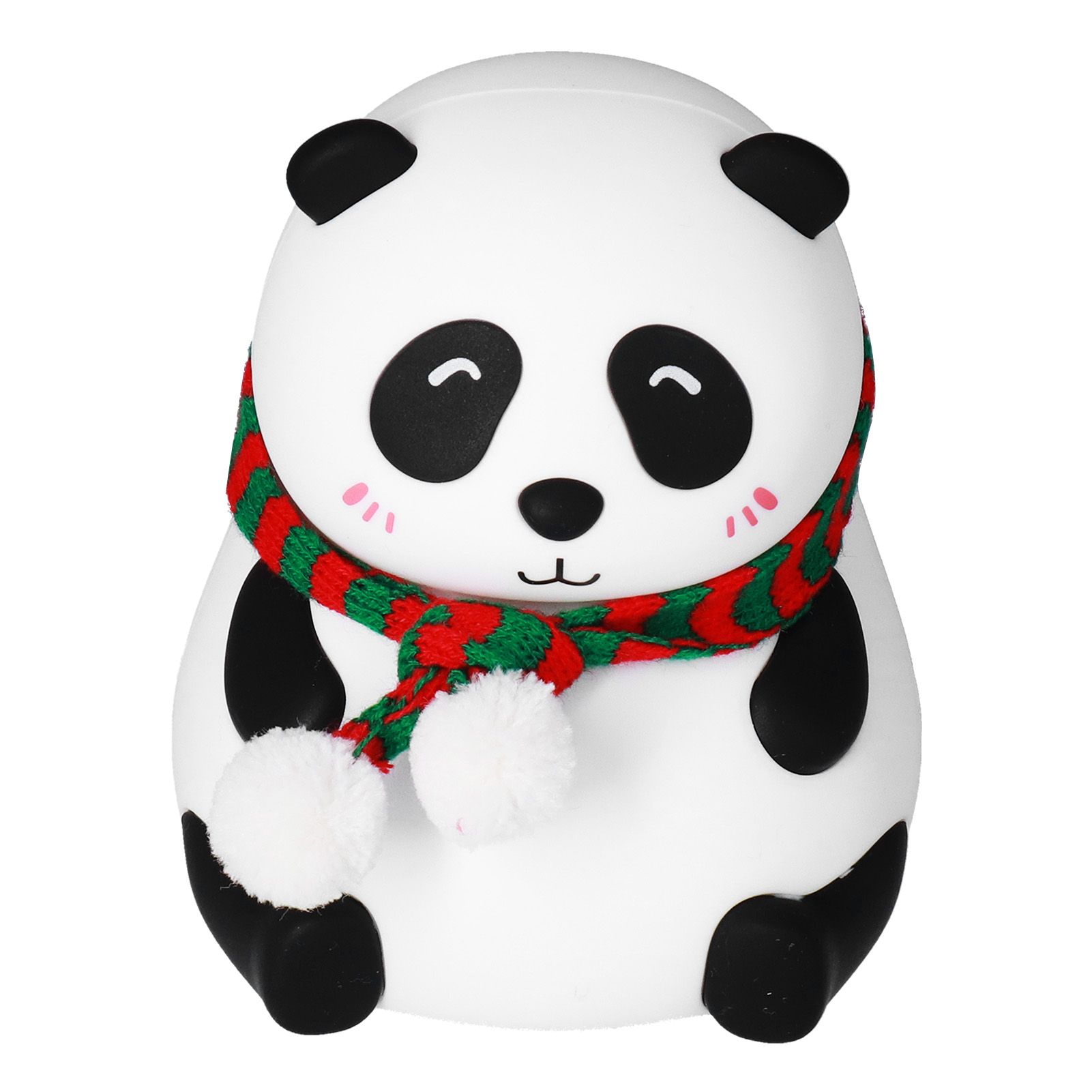 Panda Shape Tap Night Light with 7 Colors Changing USB Charging Silicone Lamp for Bedroom Children's RoomEyes Closed Pattern - Image 8