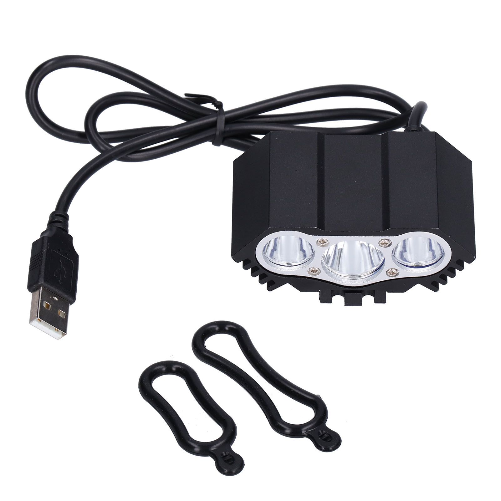 Bicycle Light 3LED High Brightness Mountain Bike Front Light USB Powered Bike Headlight for Night Riding - Image 1