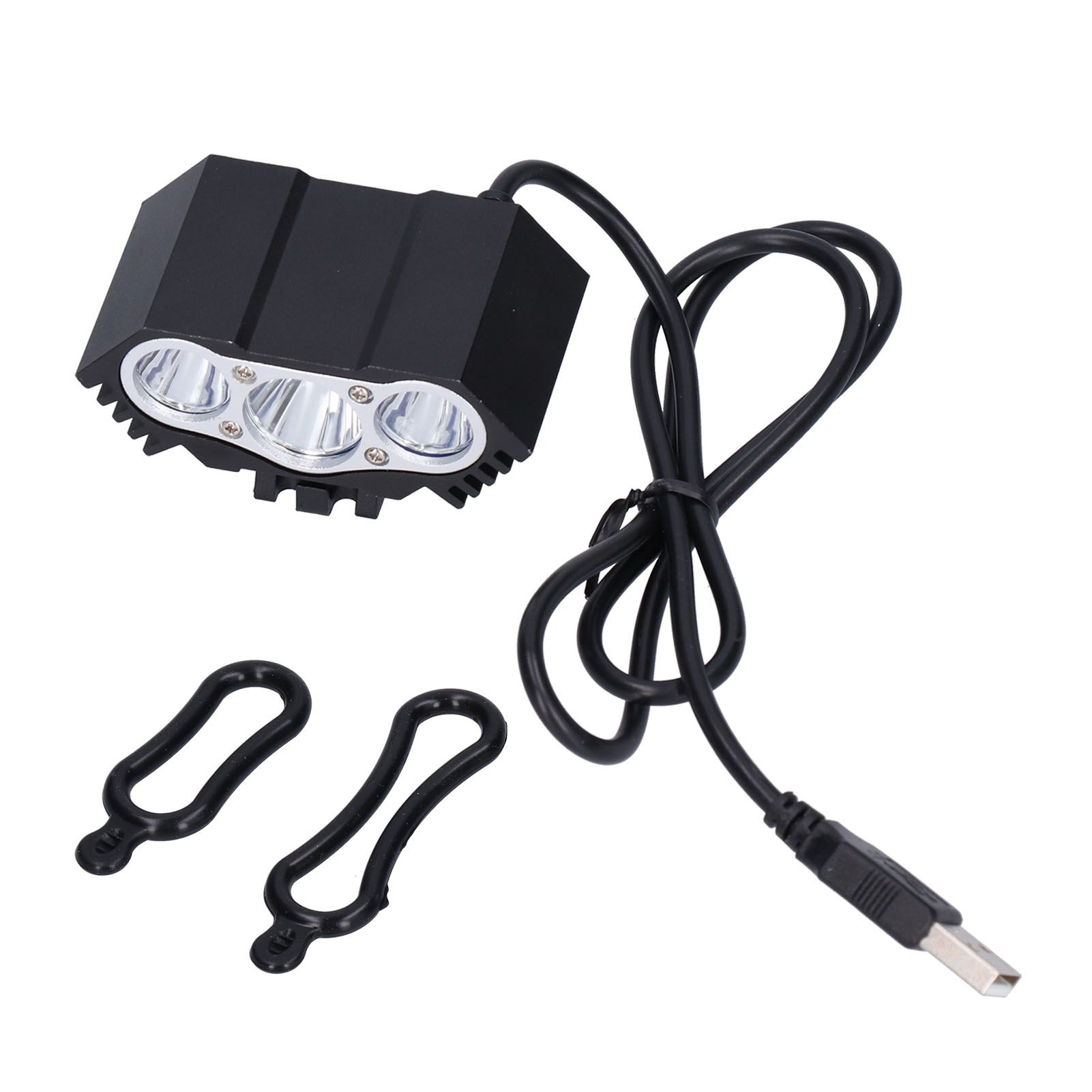 Bicycle Light 3LED High Brightness Mountain Bike Front Light USB Powered Bike Headlight for Night Riding - Image 2