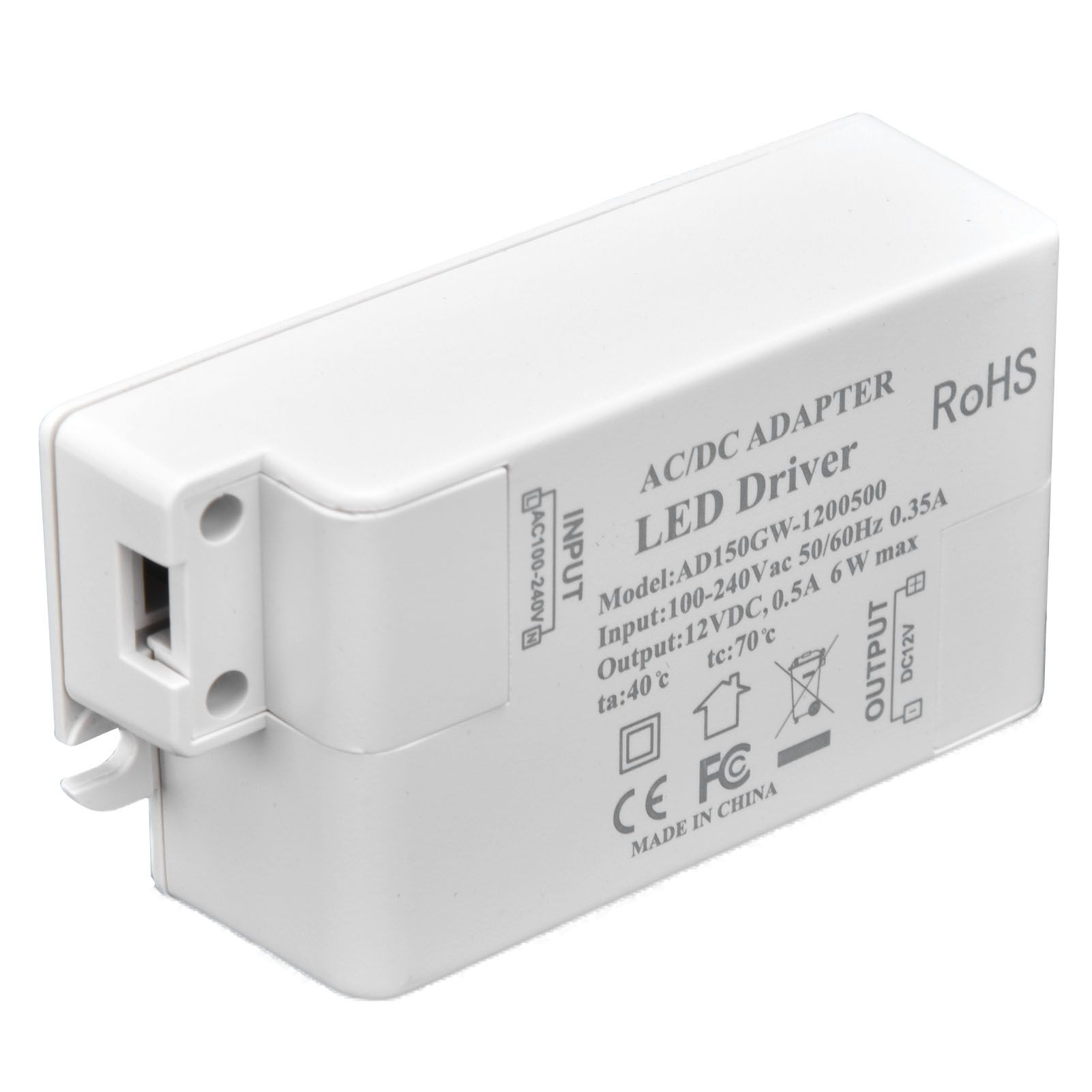LED Driver Input AC100‑240V 0.35A Output DC12V 0.5A 6W LED Transformer for Bathroom - Image 2