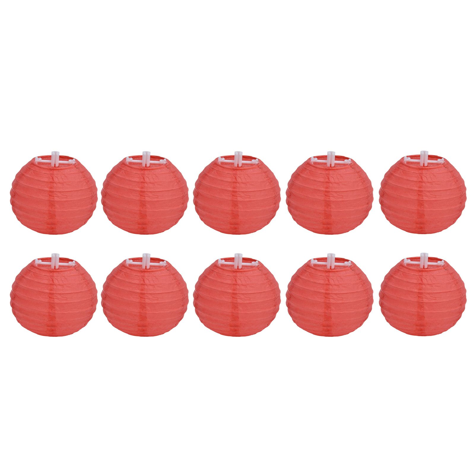 4 Inch Red Paper Lanterns Decorative Round Chinese Lanterns for Birthday Weddings - Image 1
