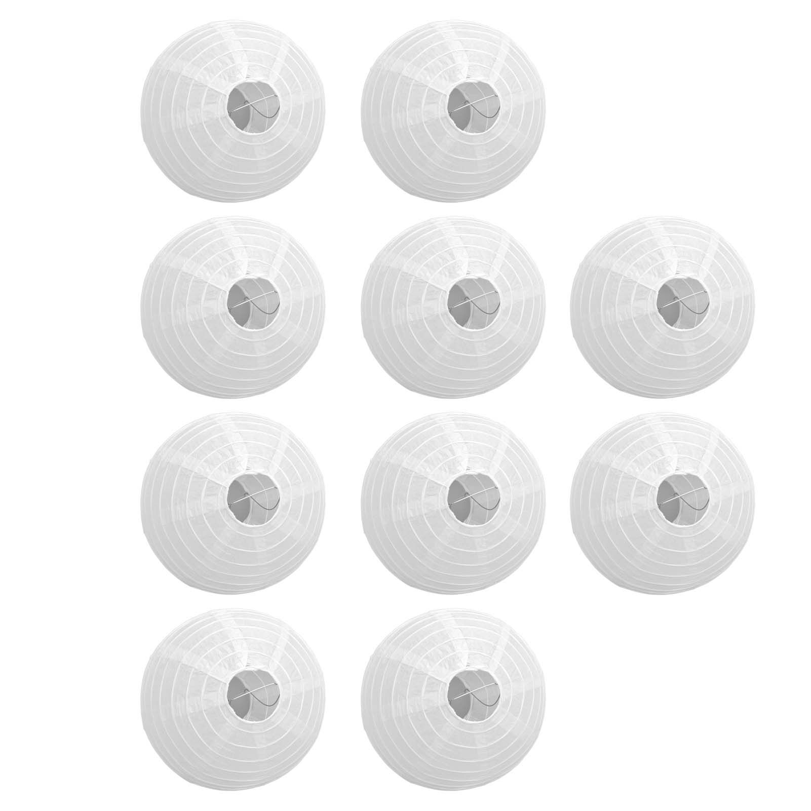 10 Pcs Paper Lanterns 8 Inch Pure White Hand Painted Round Paper Lanterns Birthday Halloween Family Party Decoration - Image 6