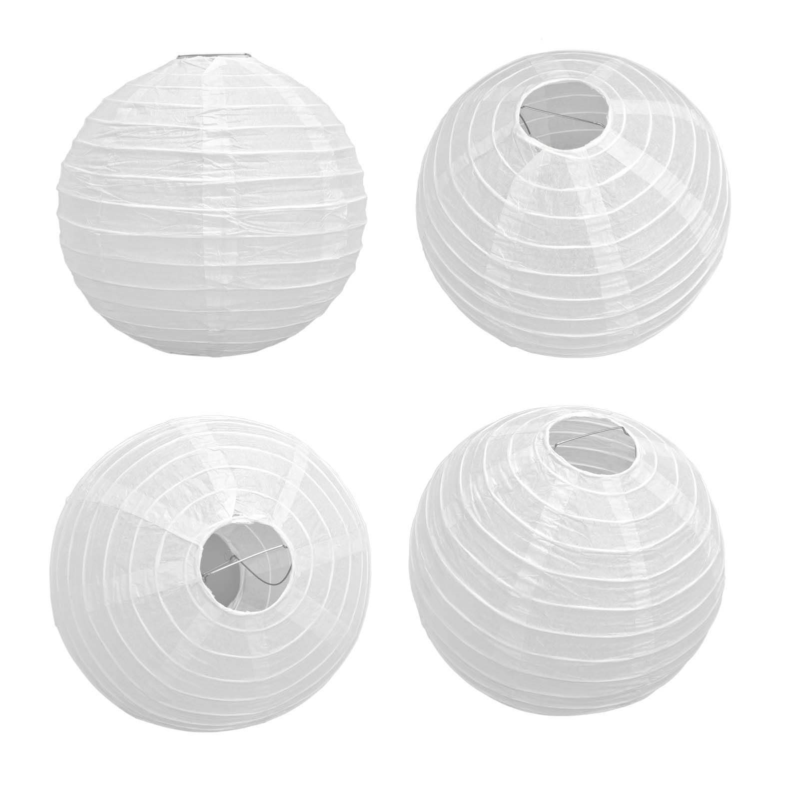 10 Pcs Paper Lanterns 8 Inch Pure White Hand Painted Round Paper Lanterns Birthday Halloween Family Party Decoration - Image 7
