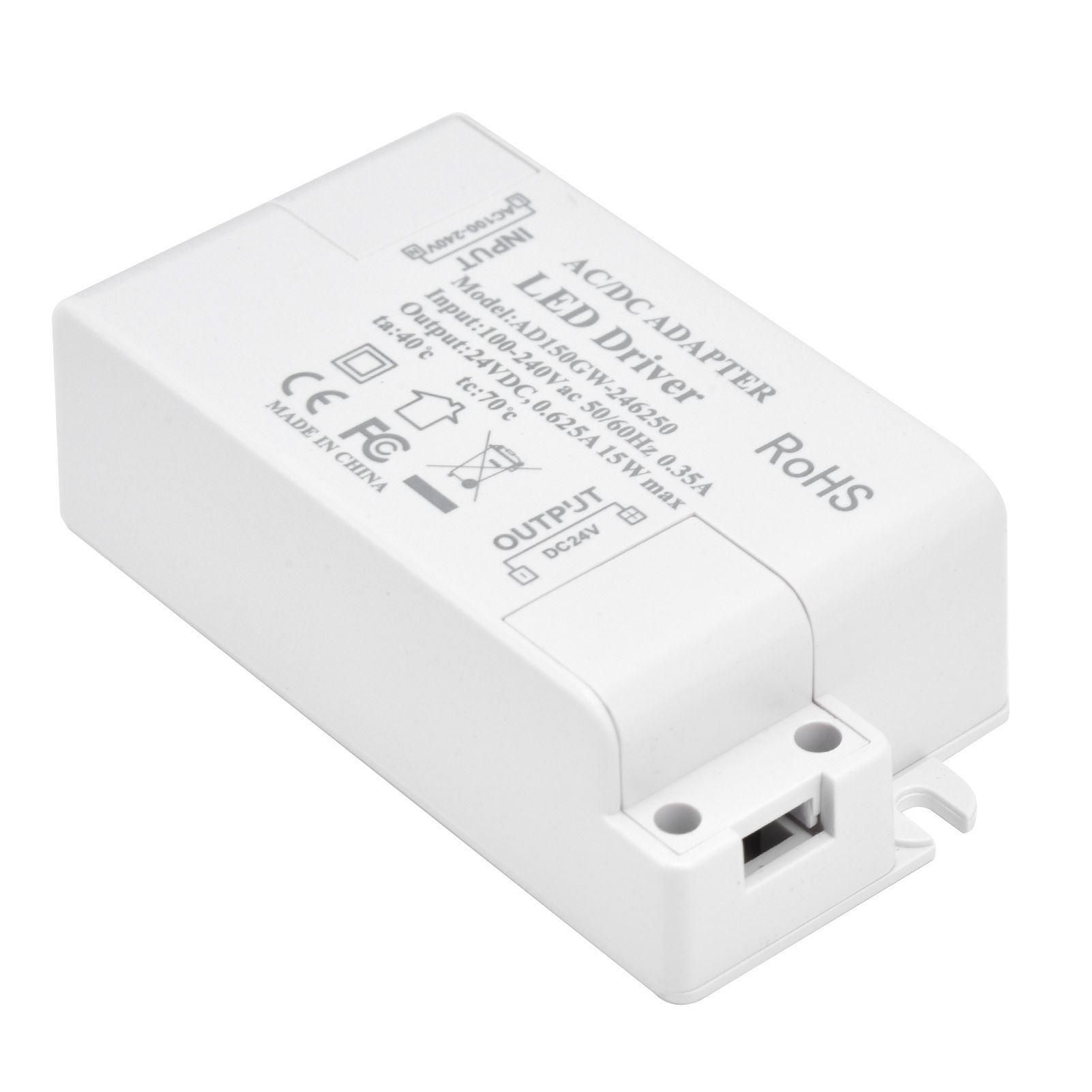 LED Driver DC24V 0.625A 15W DIY Lamp Low Voltage LED Driver Transformer AC 100‑240V - Image 4