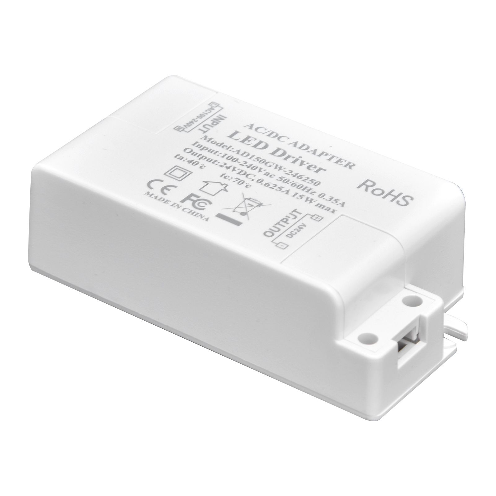LED Driver DC24V 0.625A 15W DIY Lamp Low Voltage LED Driver Transformer AC 100‑240V - Image 6