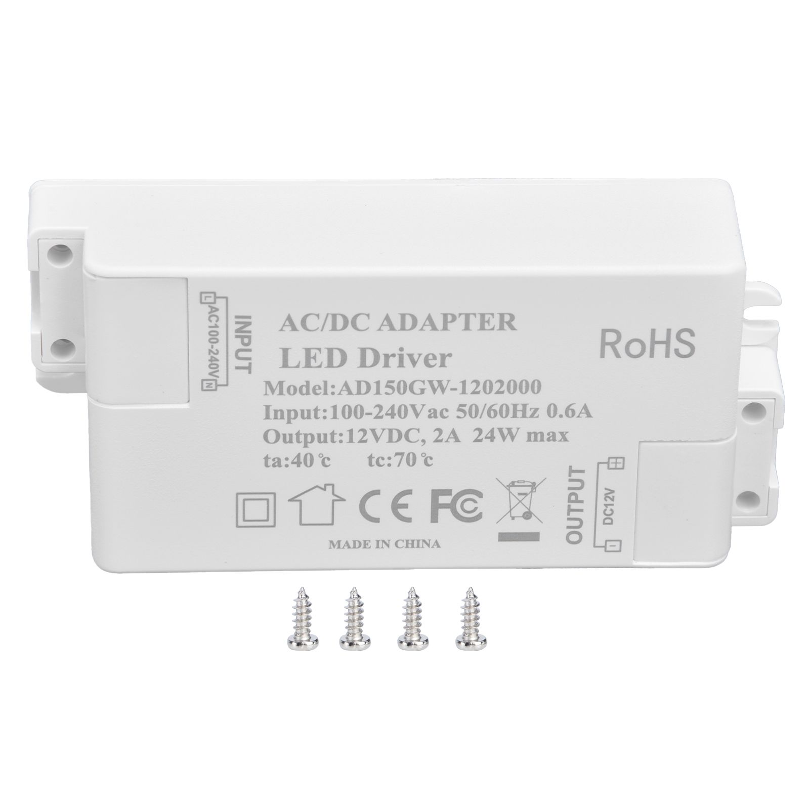 DC12V 24W 2A LED Driver Constant Voltage Multifunctional DIY LED Light Transformer AC 100‑240V - Image 1