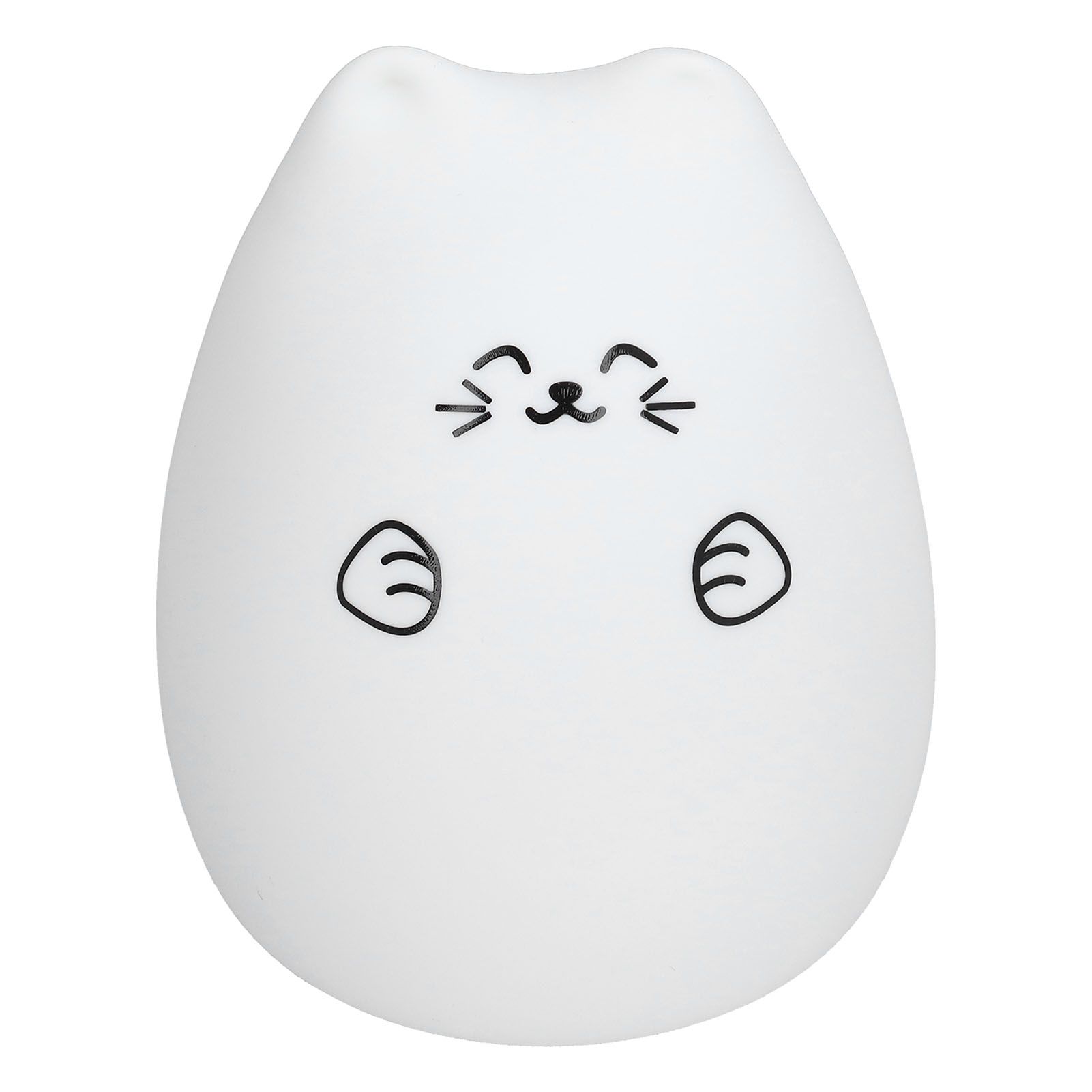 LED Cat Shape Lamp Colorful Silicone Tap Night Light USB Charging Ambient Lighting for Home Bedroom Use - Image 3