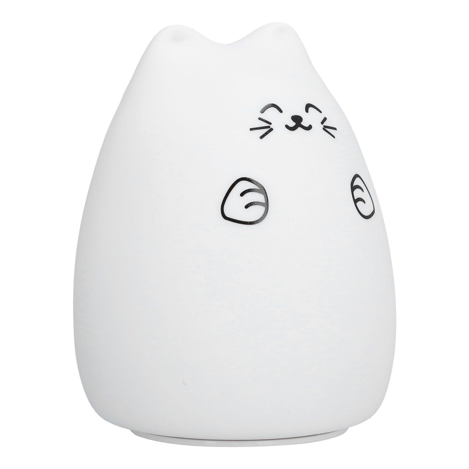 LED Cat Shape Lamp Colorful Silicone Tap Night Light USB Charging Ambient Lighting for Home Bedroom Use - Image 4