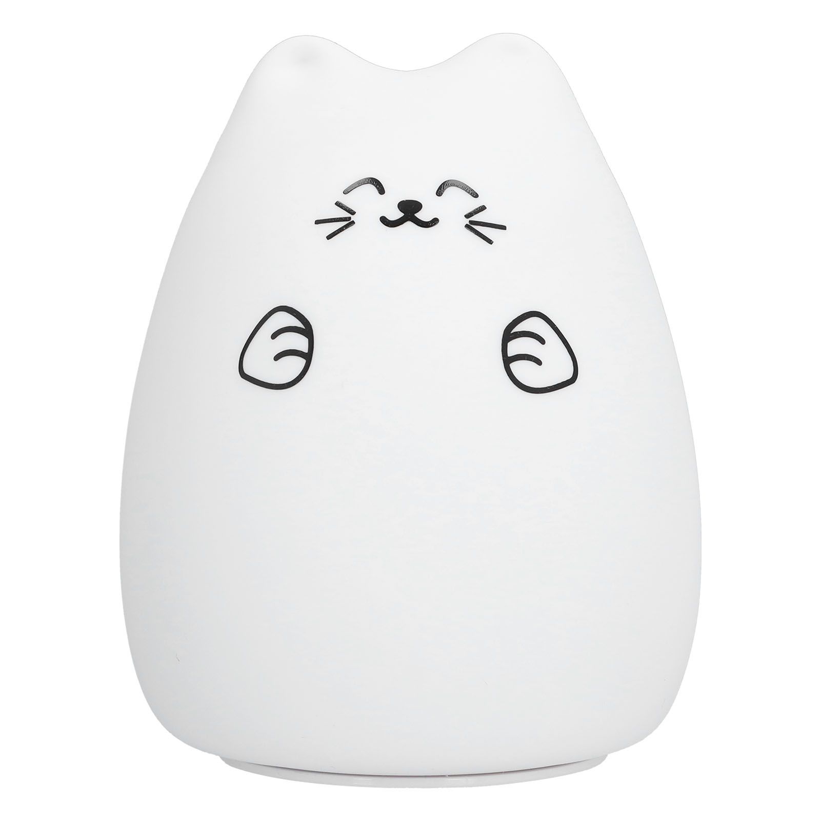 LED Cat Shape Lamp Colorful Silicone Tap Night Light USB Charging Ambient Lighting for Home Bedroom Use - Image 6