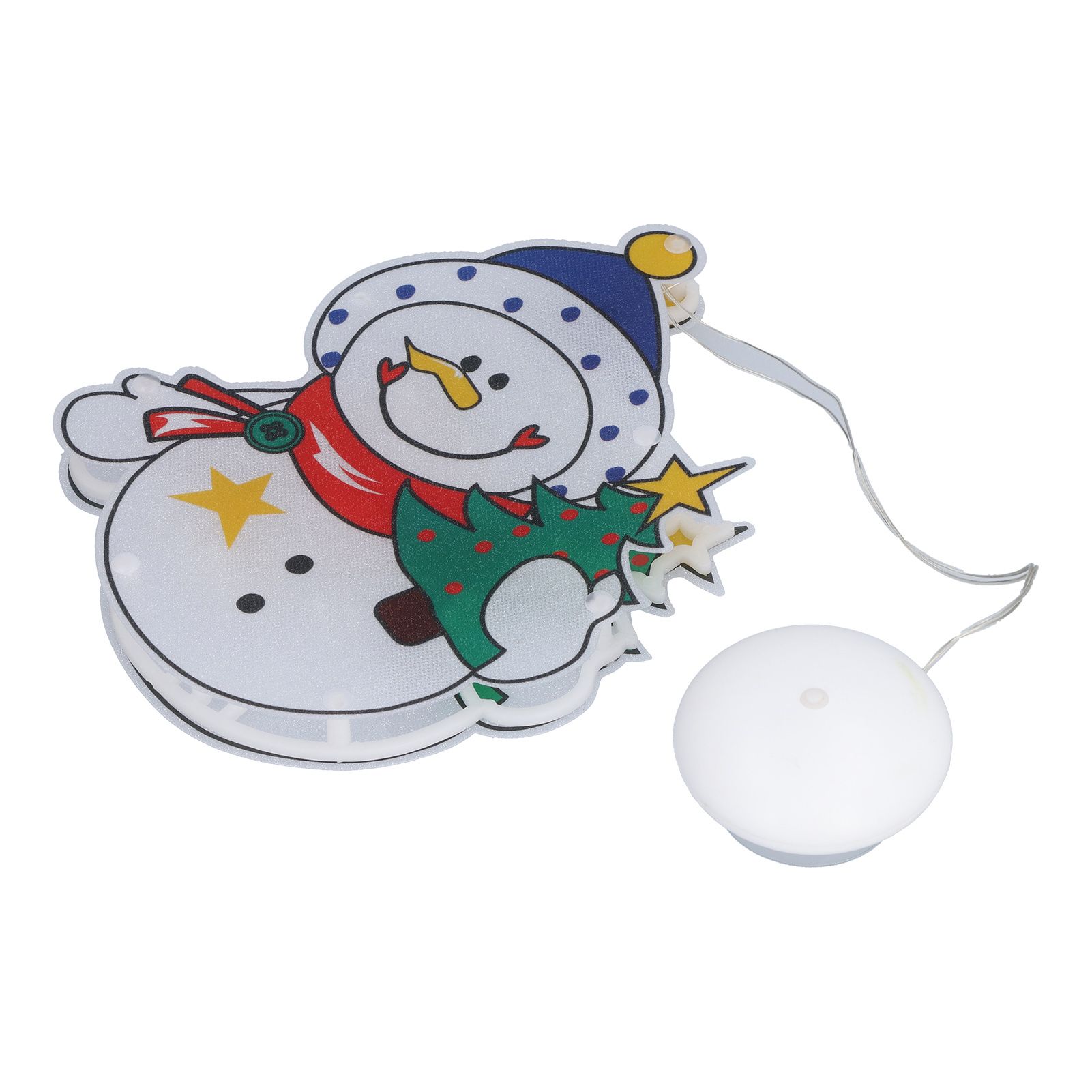 Christmas Snowman LED Window Light Battery Powered Hanging Light with Suction Cup for Christmas Tree Party Room - Image 5