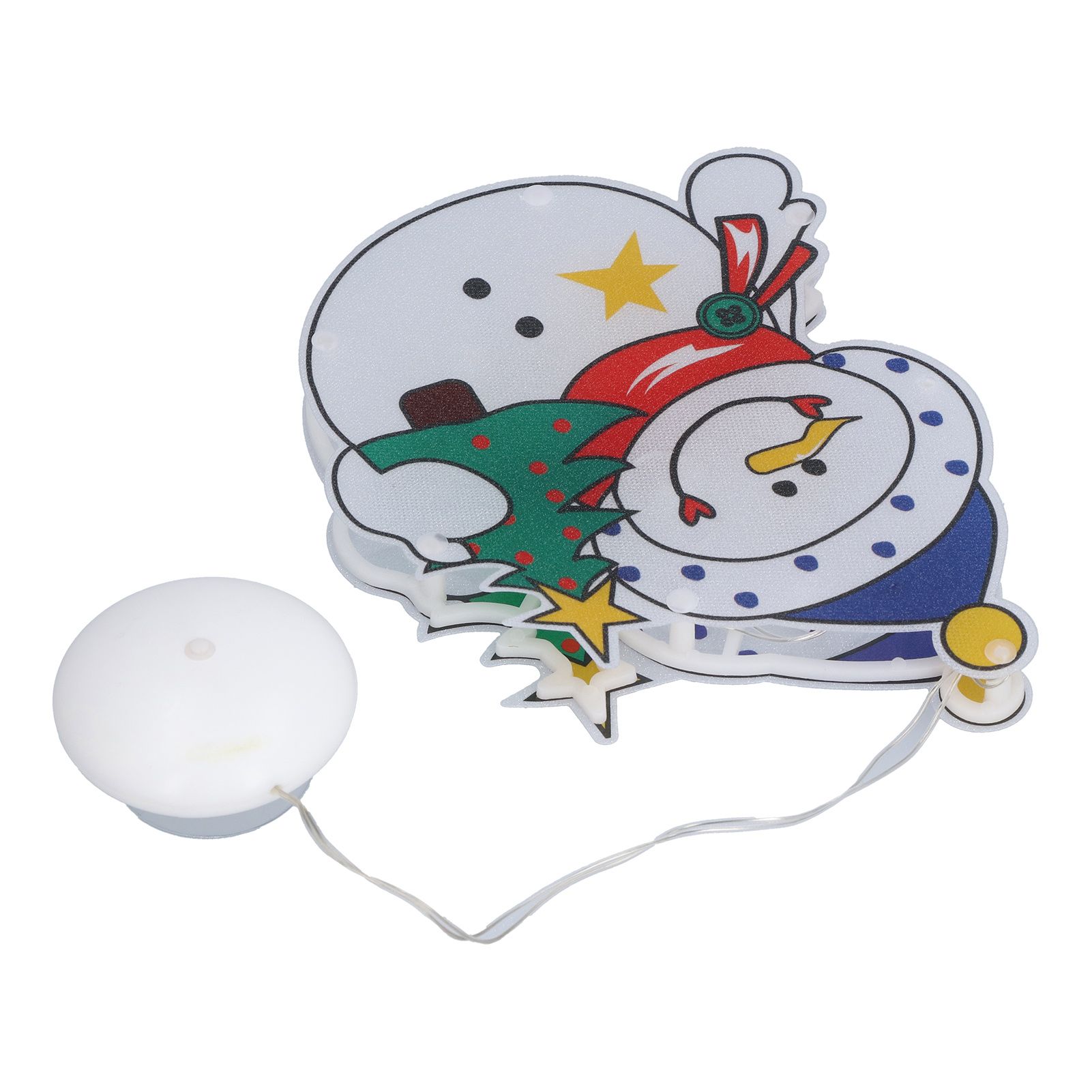 Christmas Snowman LED Window Light Battery Powered Hanging Light with Suction Cup for Christmas Tree Party Room - Image 7